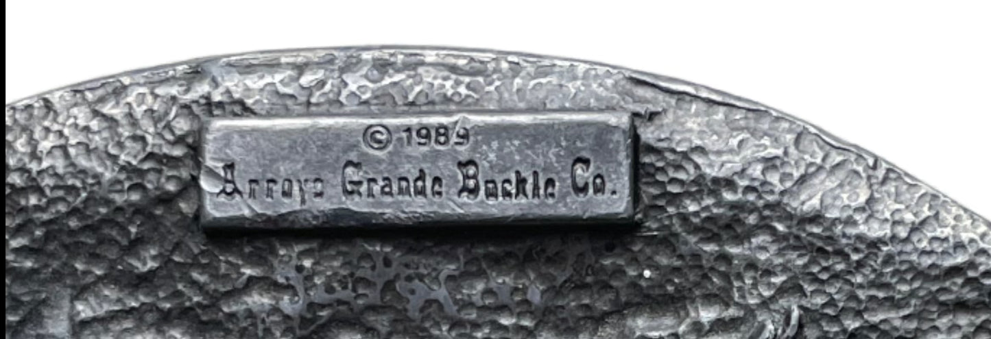 '89 Vintage Pewter Horse Buckle