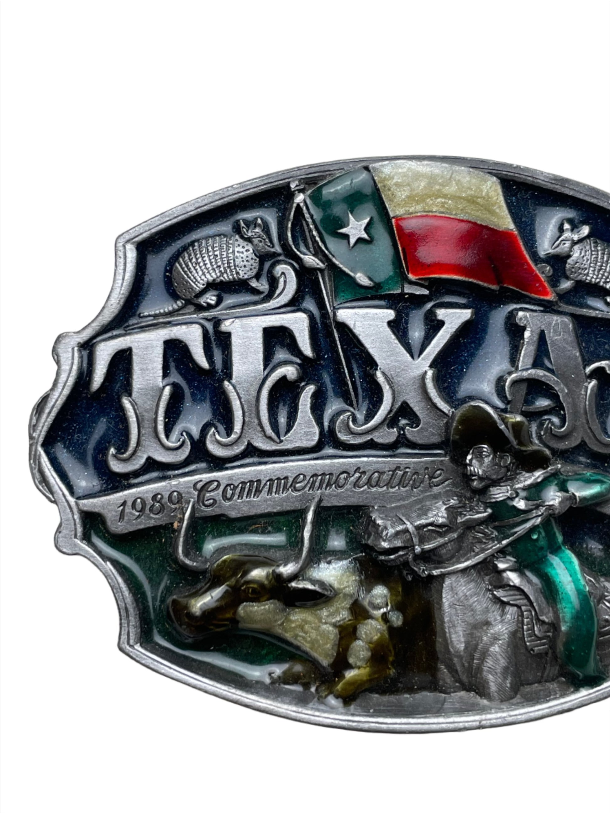 '89 Vintage Texas Commemorative Cowboy Belt Buckle