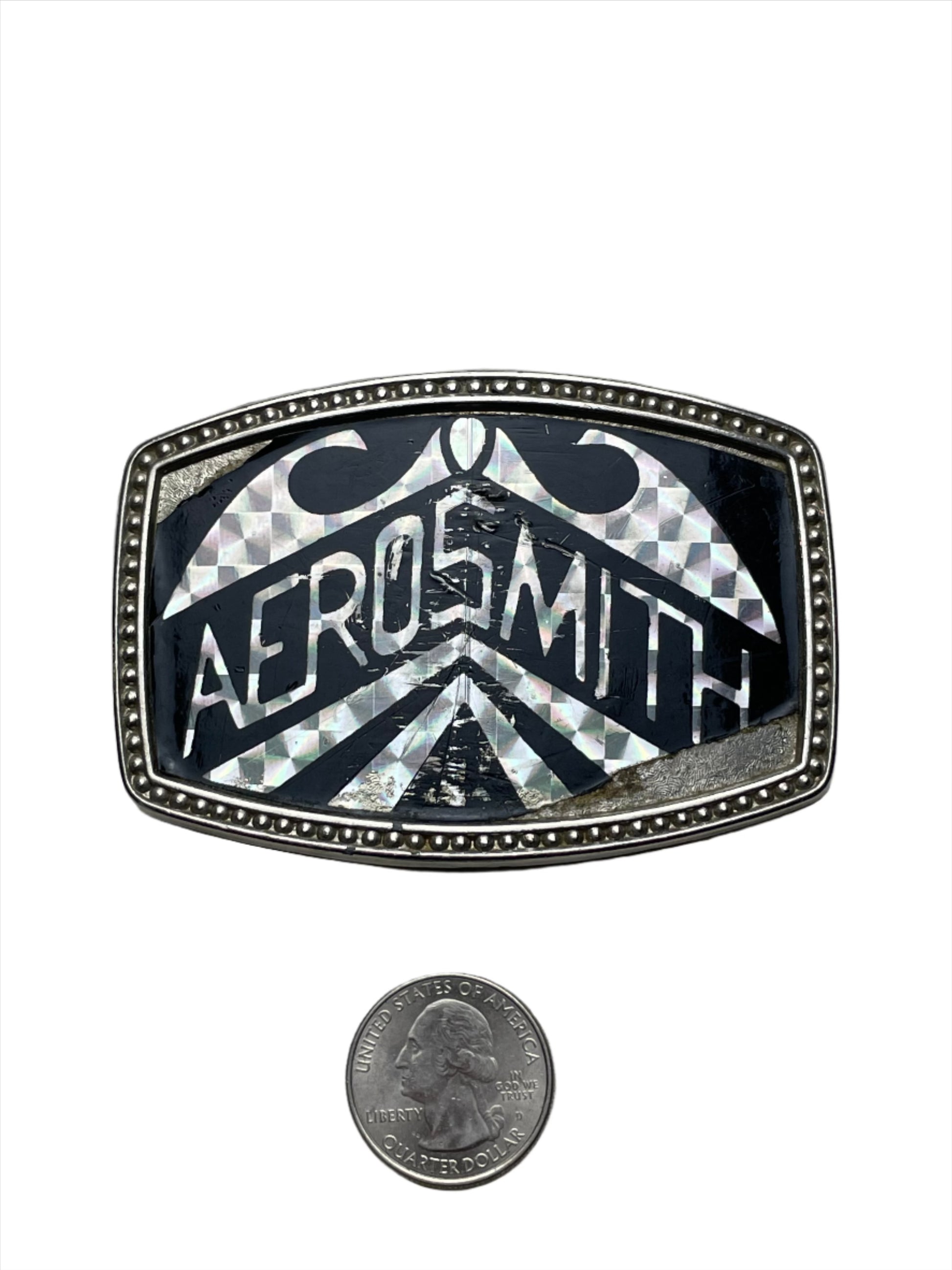 '70s/80s Vintage Aerosmith Reflective Belt Buckle