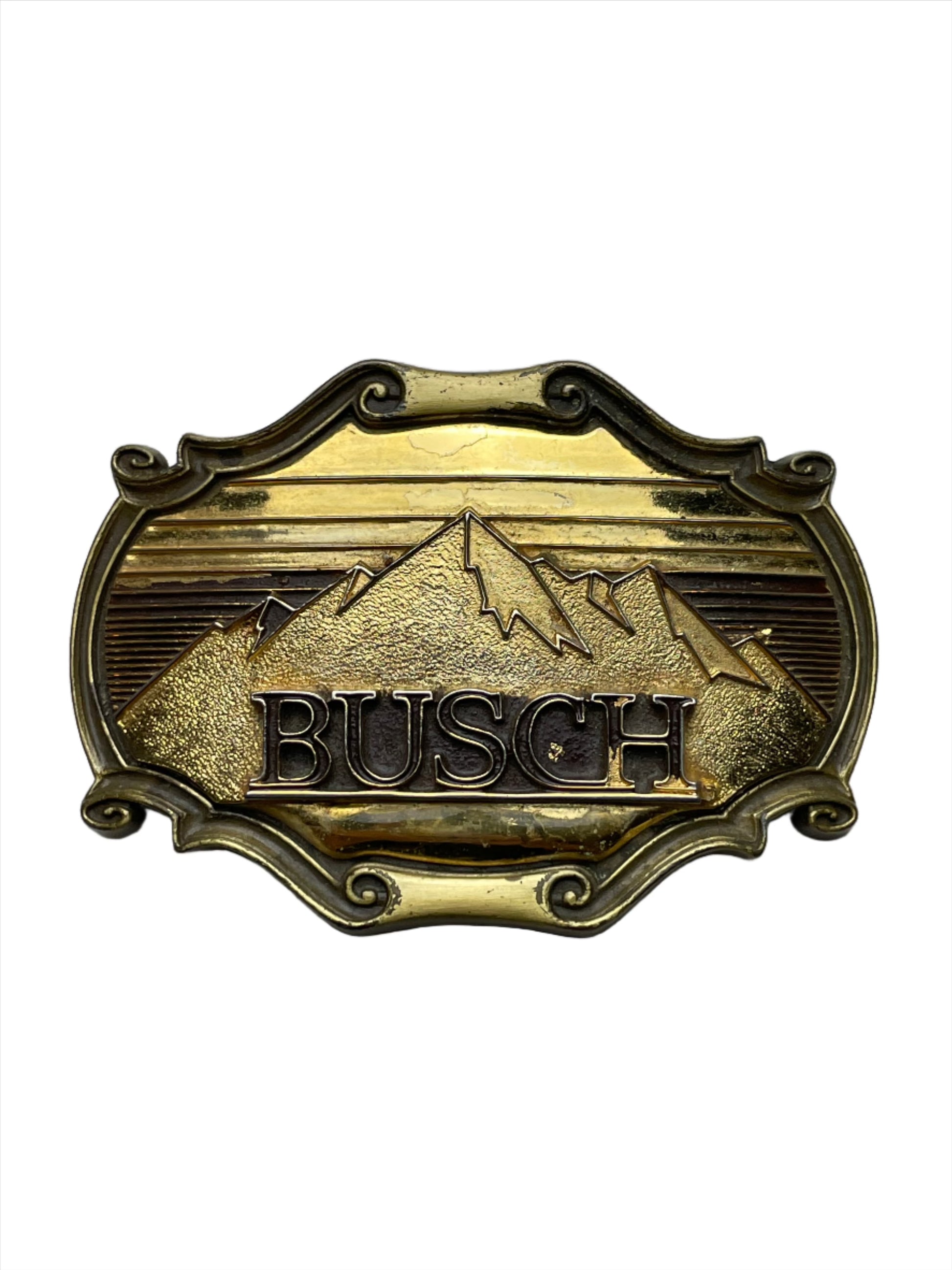 '78 Vintage Busch Beer Brass Belt Buckle