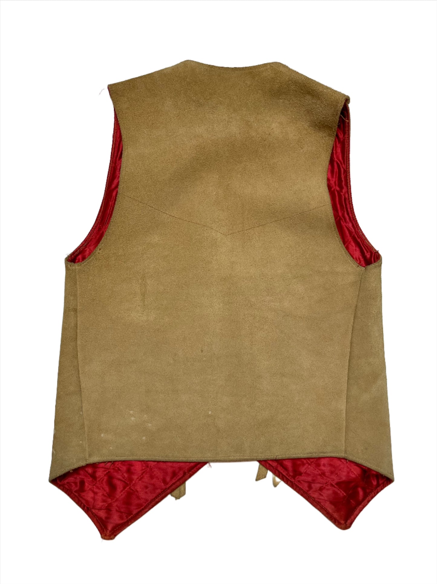 '60s Vintage Suede Concho Tassel Vest - SML