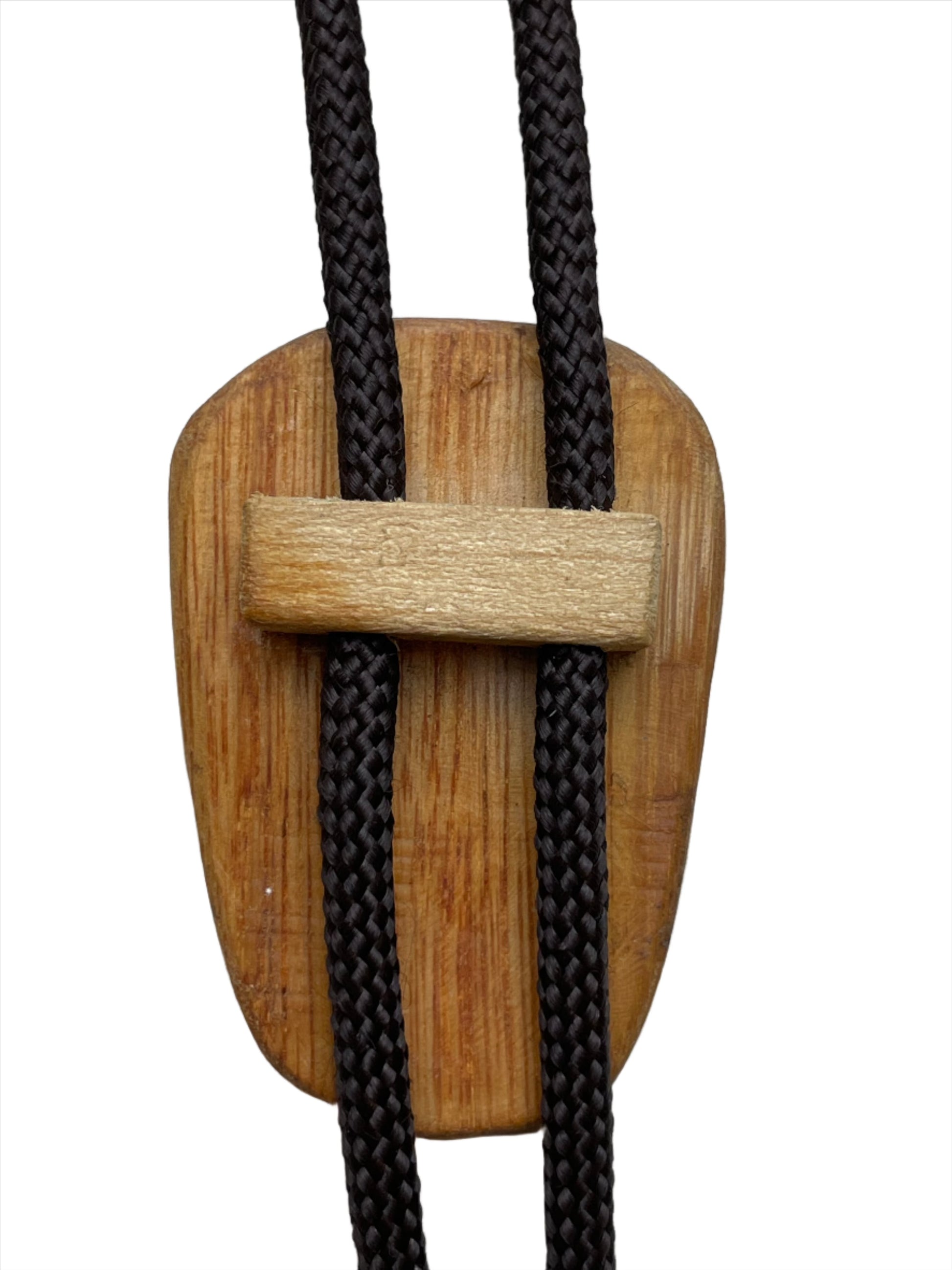 Wooden Engraved "N" Bolo Tie