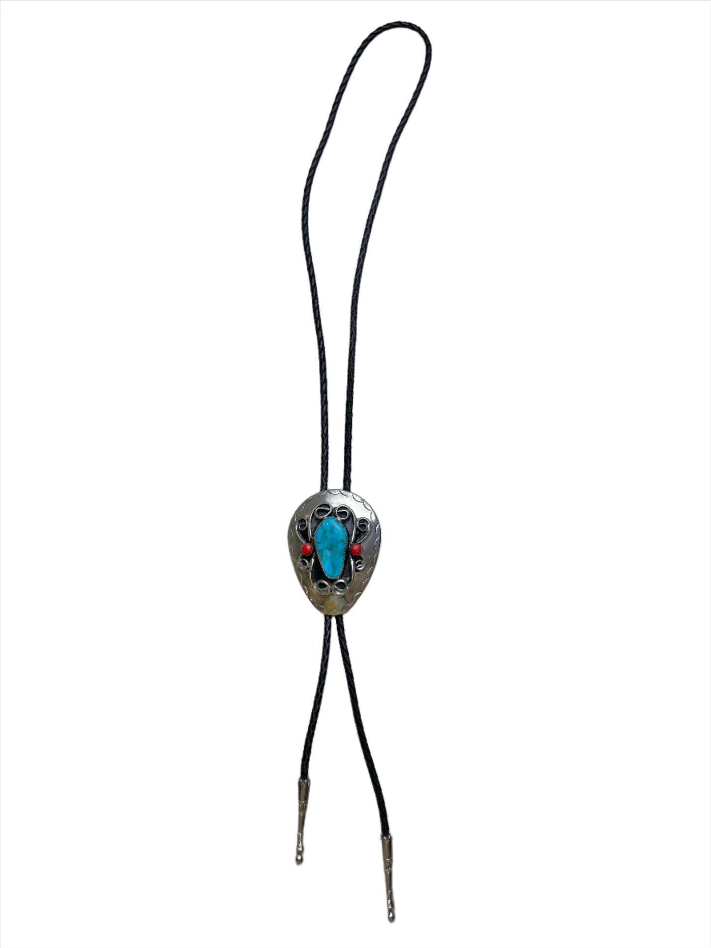 Vintage Coral & Turquoise Bolo Tie