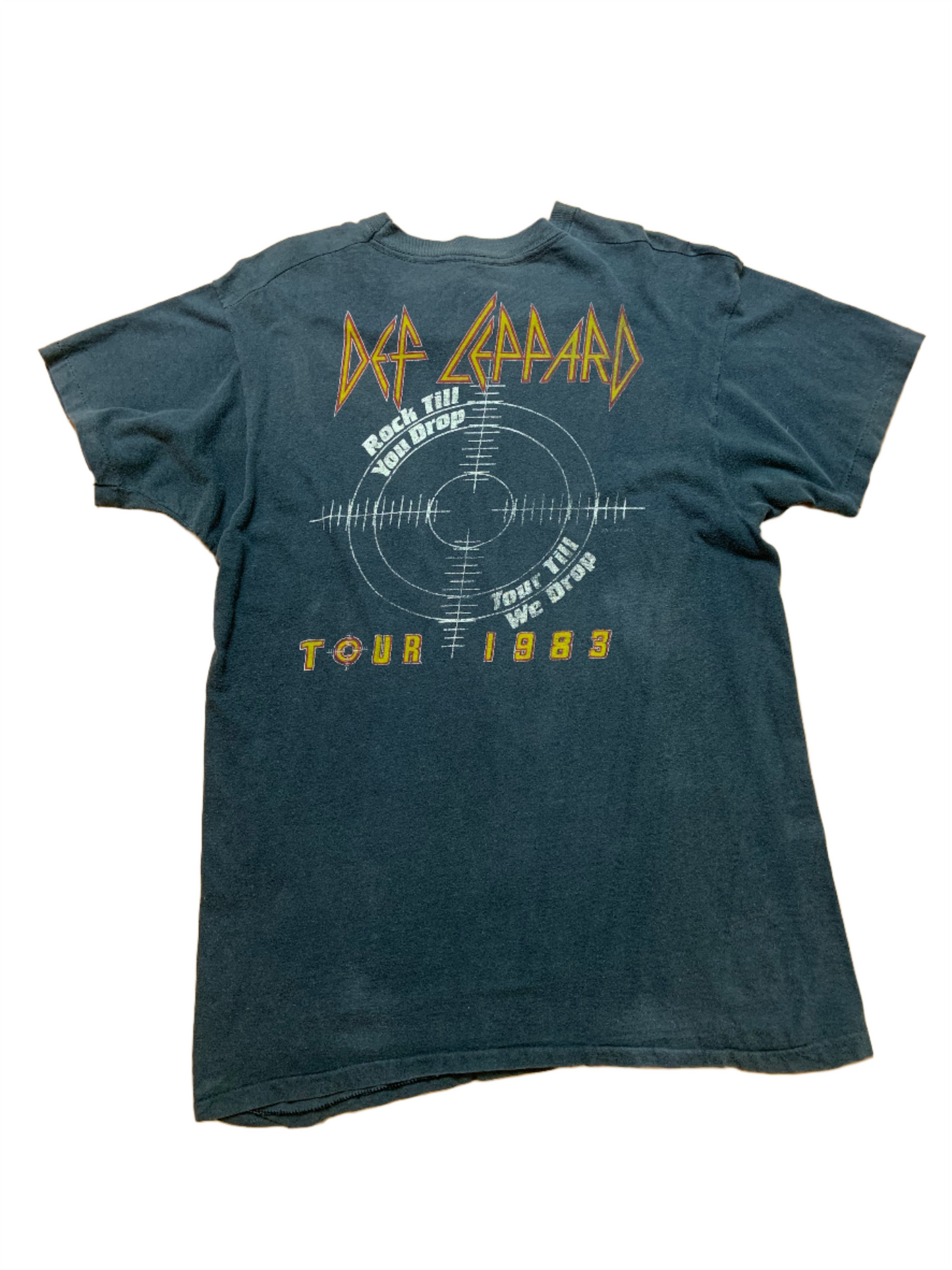 1983 Vintage Def Leppard Pyromania Black T-Shirt - SM