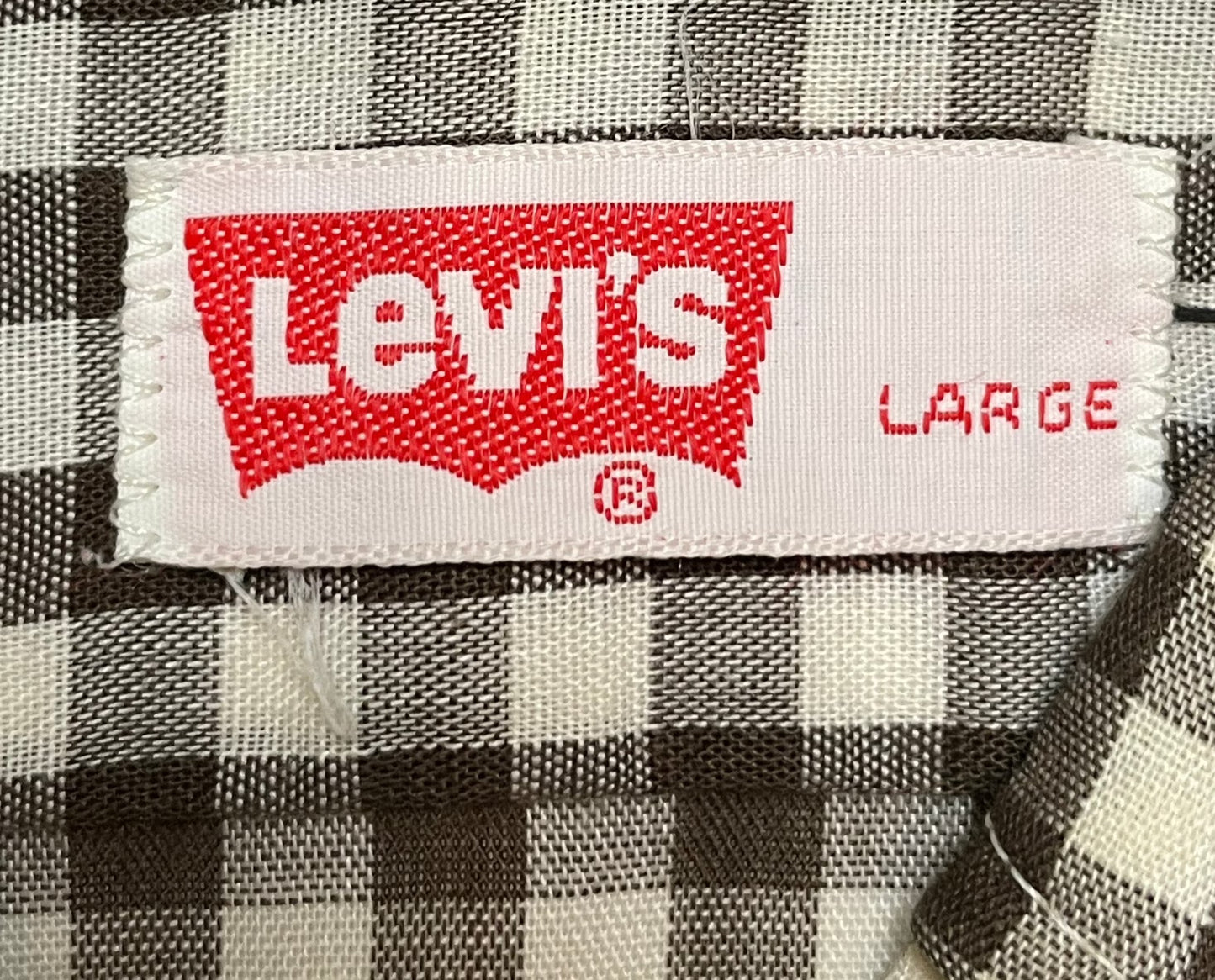 '80s Vintage Levi's Brown Gingham Button Down