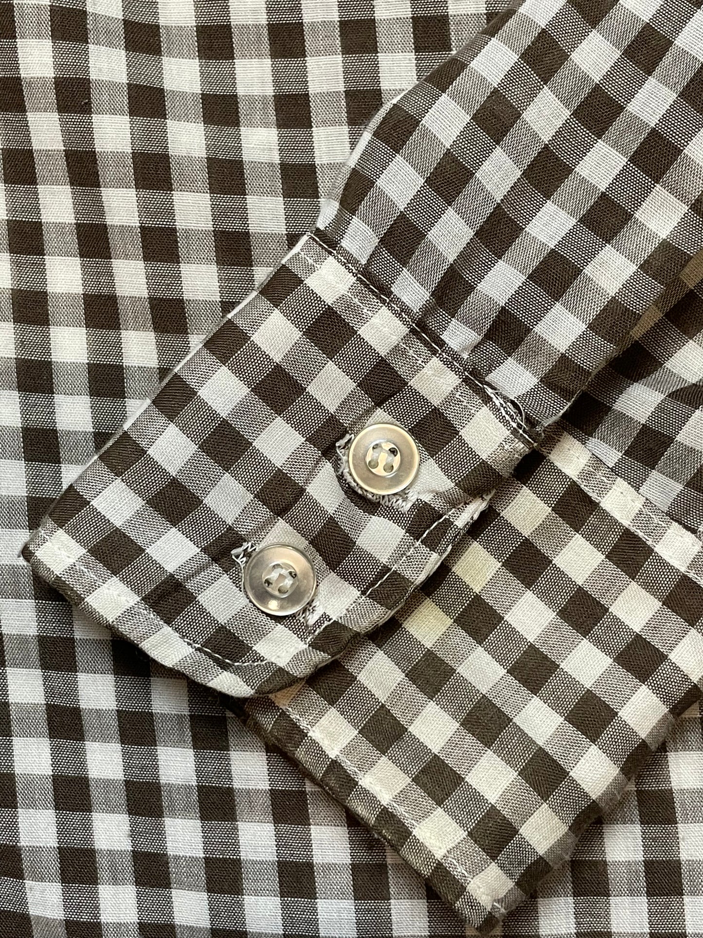 '80s Vintage Levi's Brown Gingham Button Down