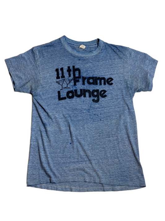 '70s Vintage Blue "11th Frame Lounge" T-Shirt - MED