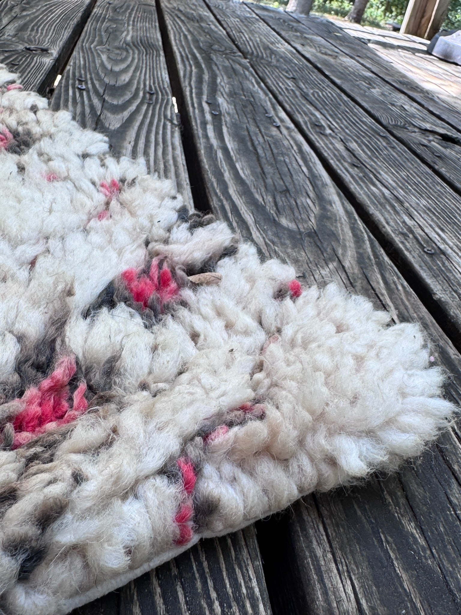 Moroccan 1x2' Beige Wool Pillowcase w/Colored Accents