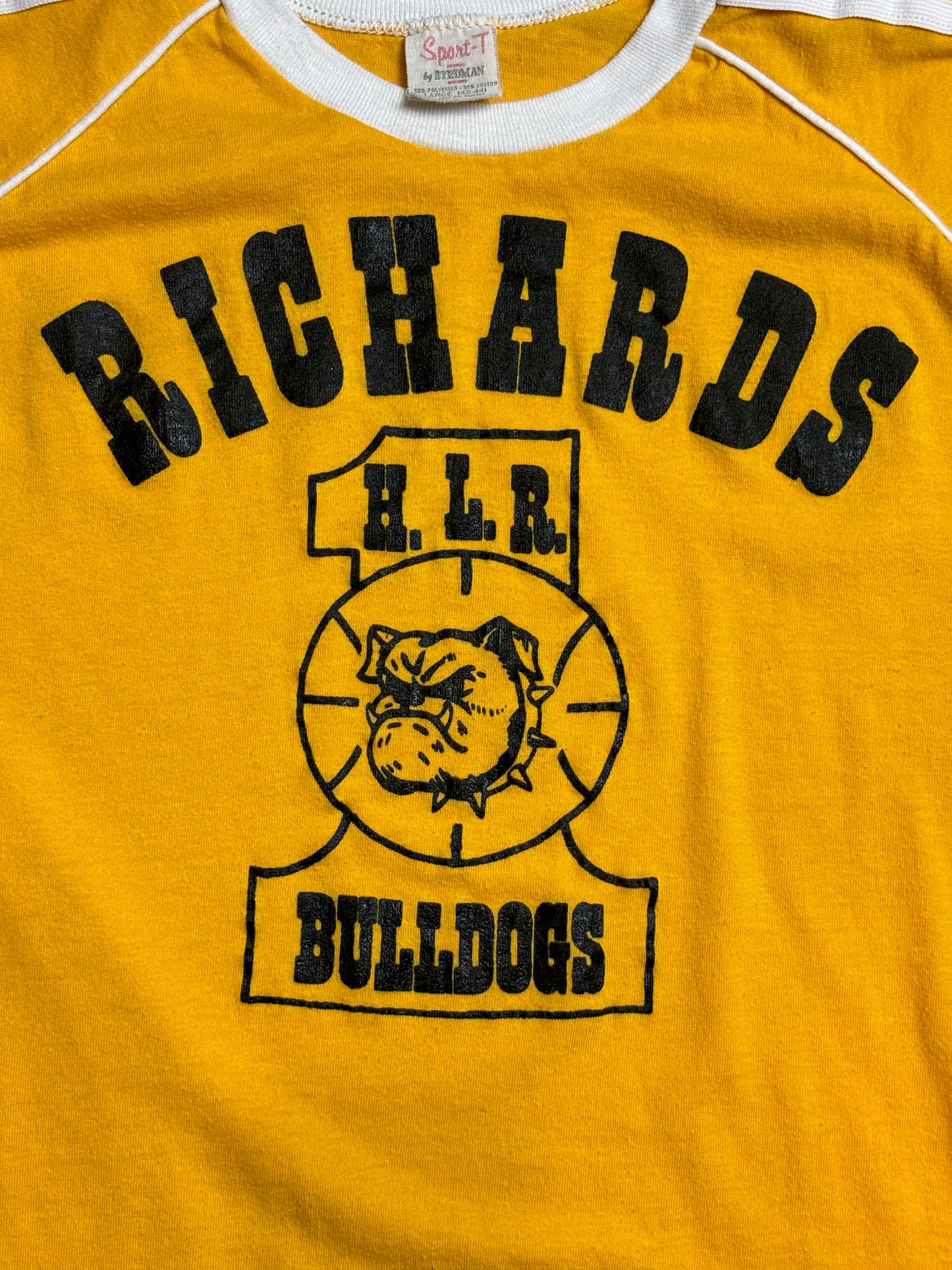 '80s Vintage Richards HLR Bulldogs Yllw T-shirt - MED