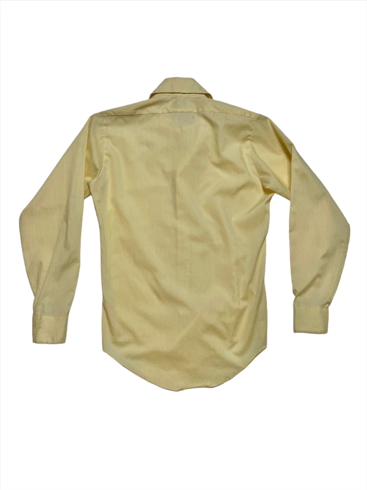 '70s Vintage Yellow Tuxedo Pleated Button Down