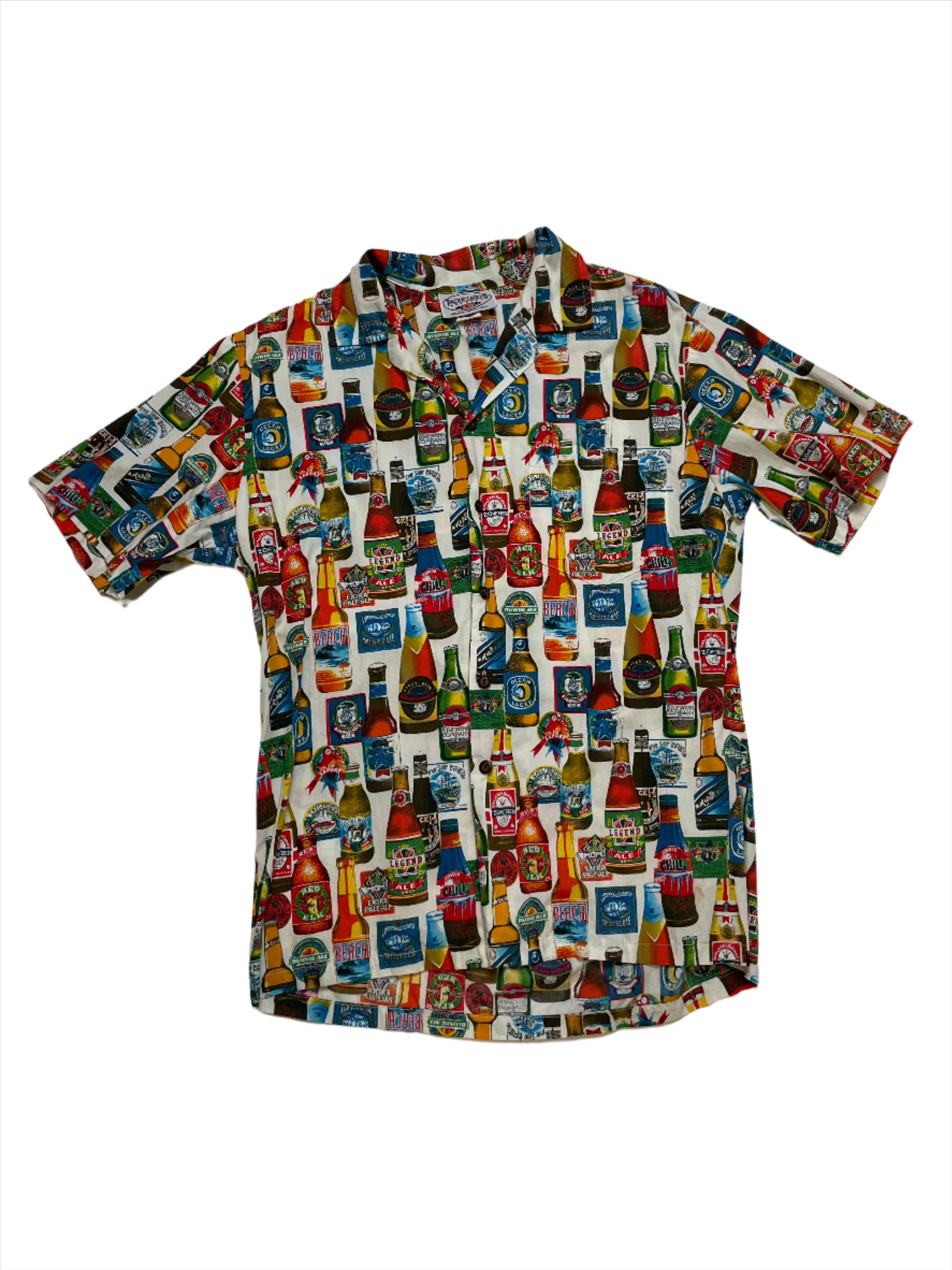 '90s Vintage Beer Bottle All Over Print Short Sleeve Shirt