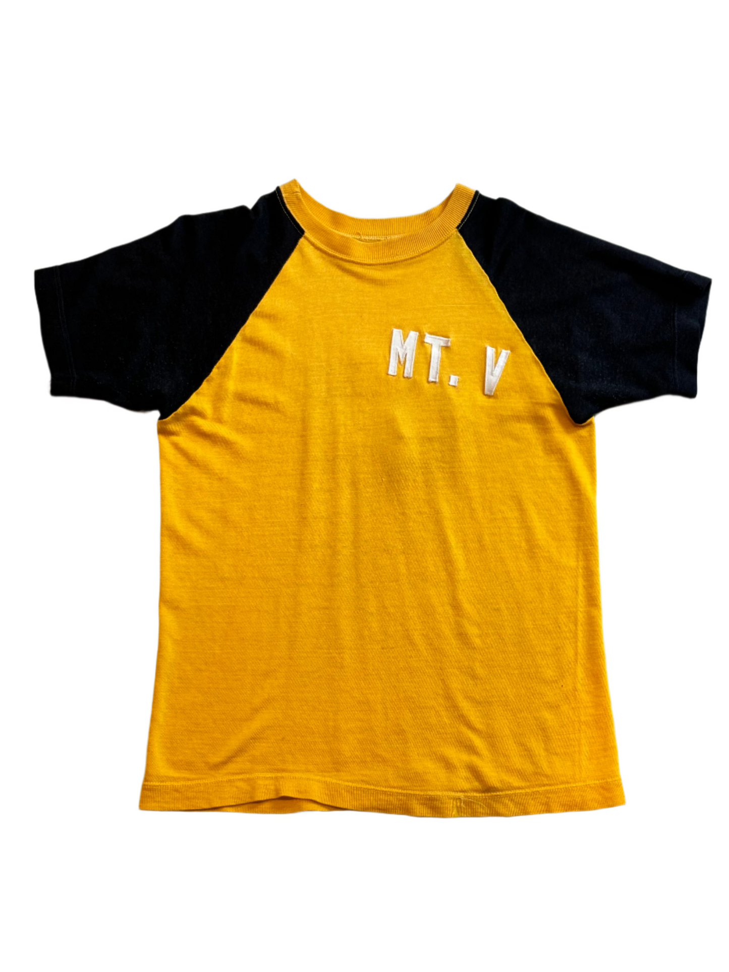 '70s/80s Vintage "Mt. Vernon" Yllw/Blk Jersey Knit - SML