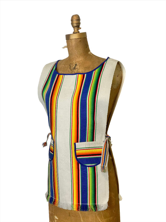 Mexican Striped Apron Top