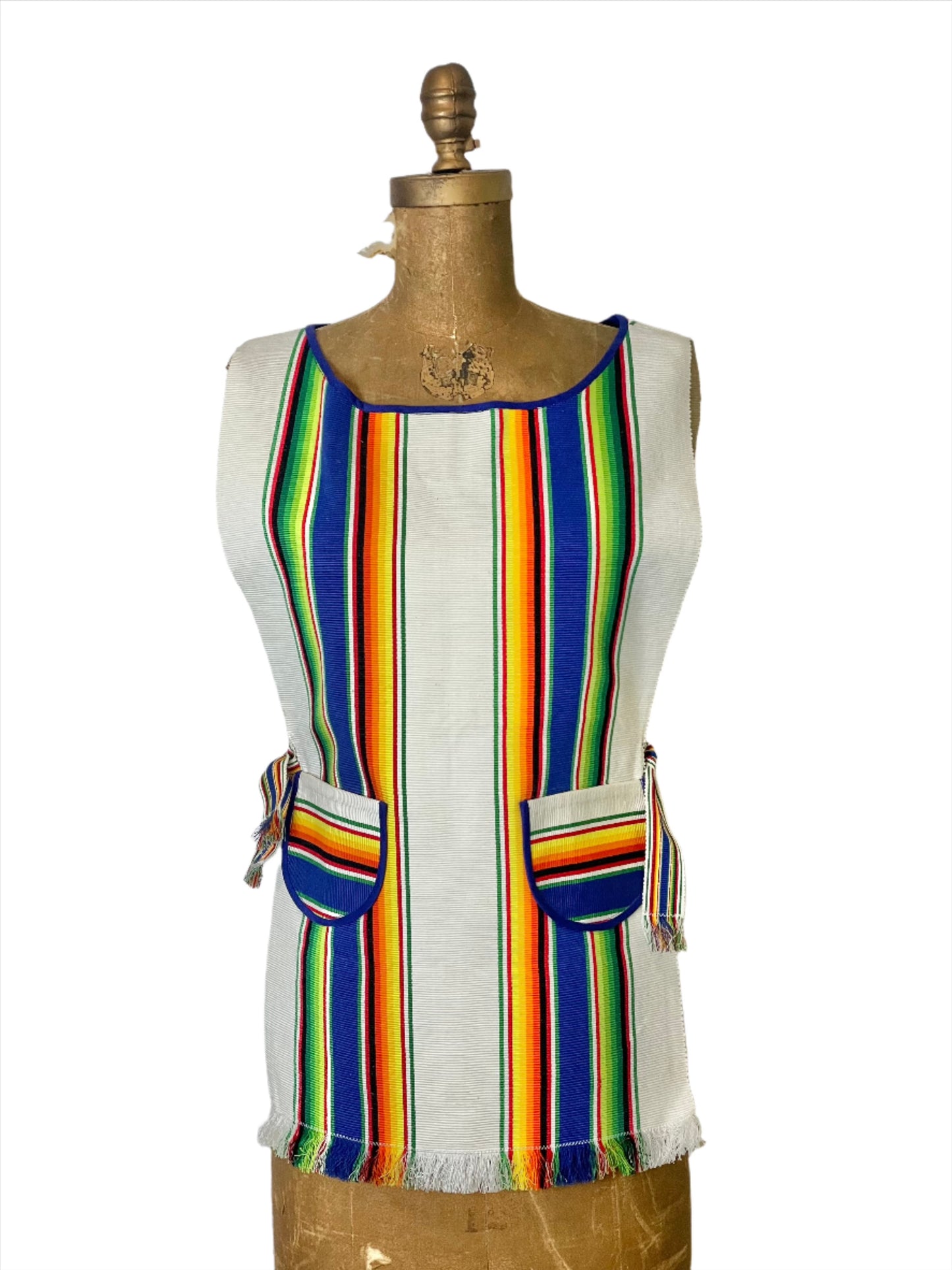 Mexican Striped Apron Top