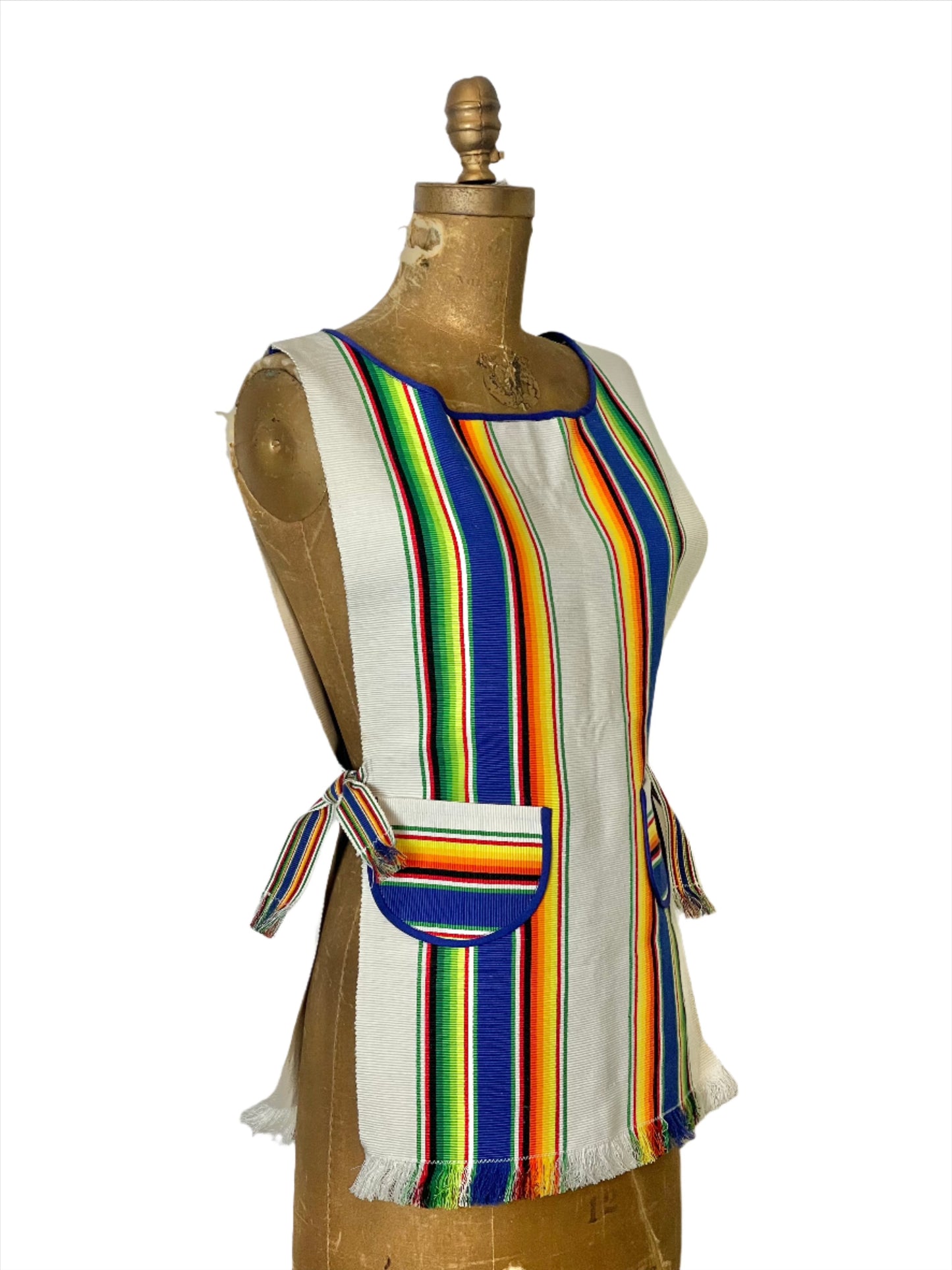 Mexican Striped Apron Top