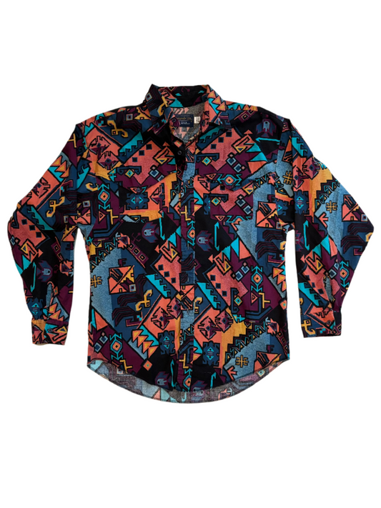 '80s Vintage Panhandle Slim Southwestern Button Down - LRG