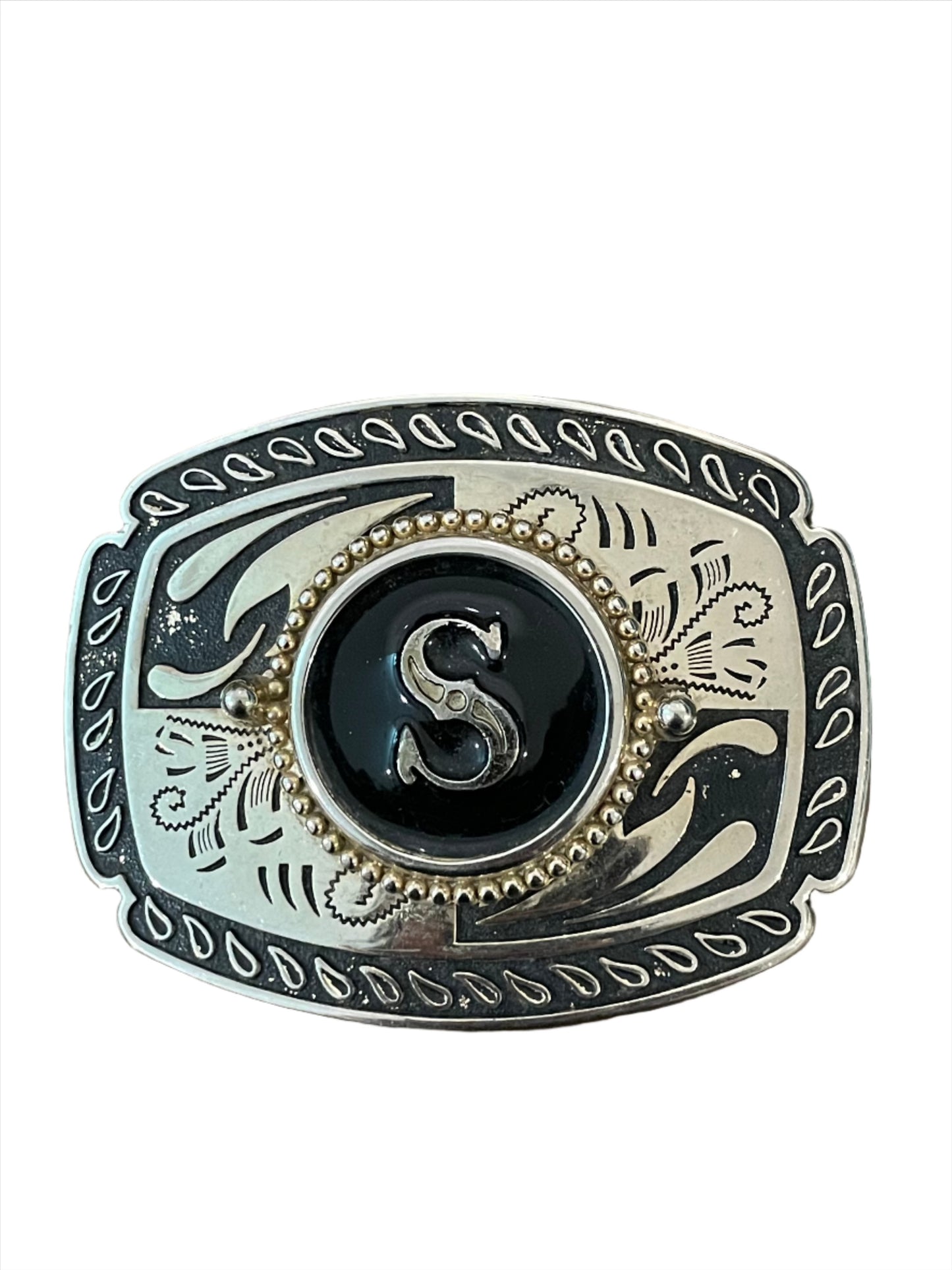 '80s Vintage "S" Brass Belt Buckle