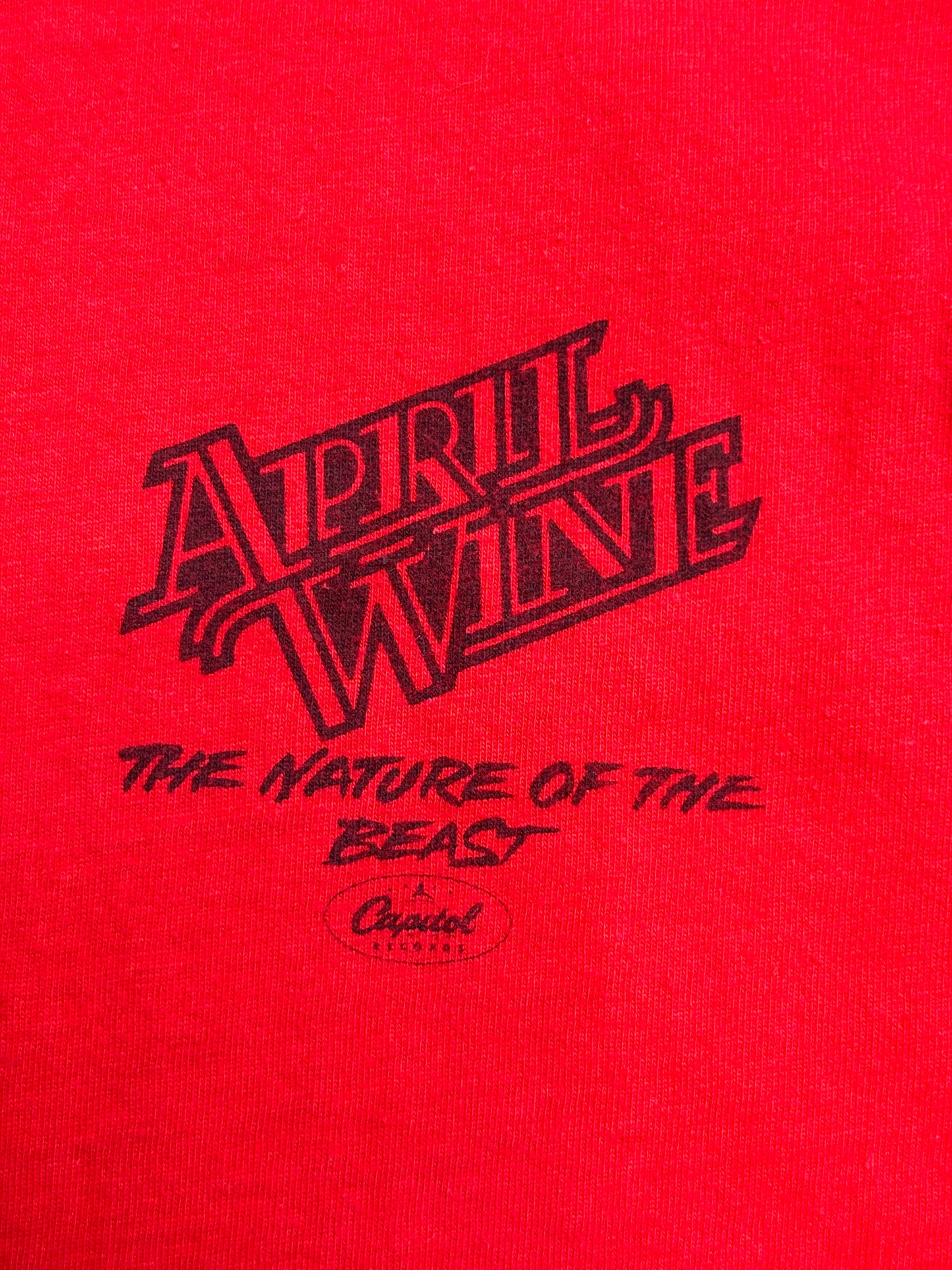 1981 Vintage Red April Wine Summer Tour T-Shirt - SML