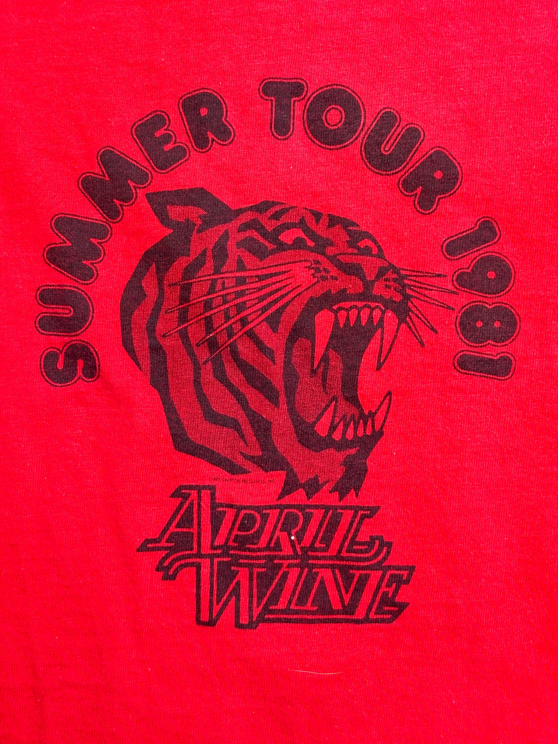 1981 Vintage Red April Wine Summer Tour T-Shirt - SML