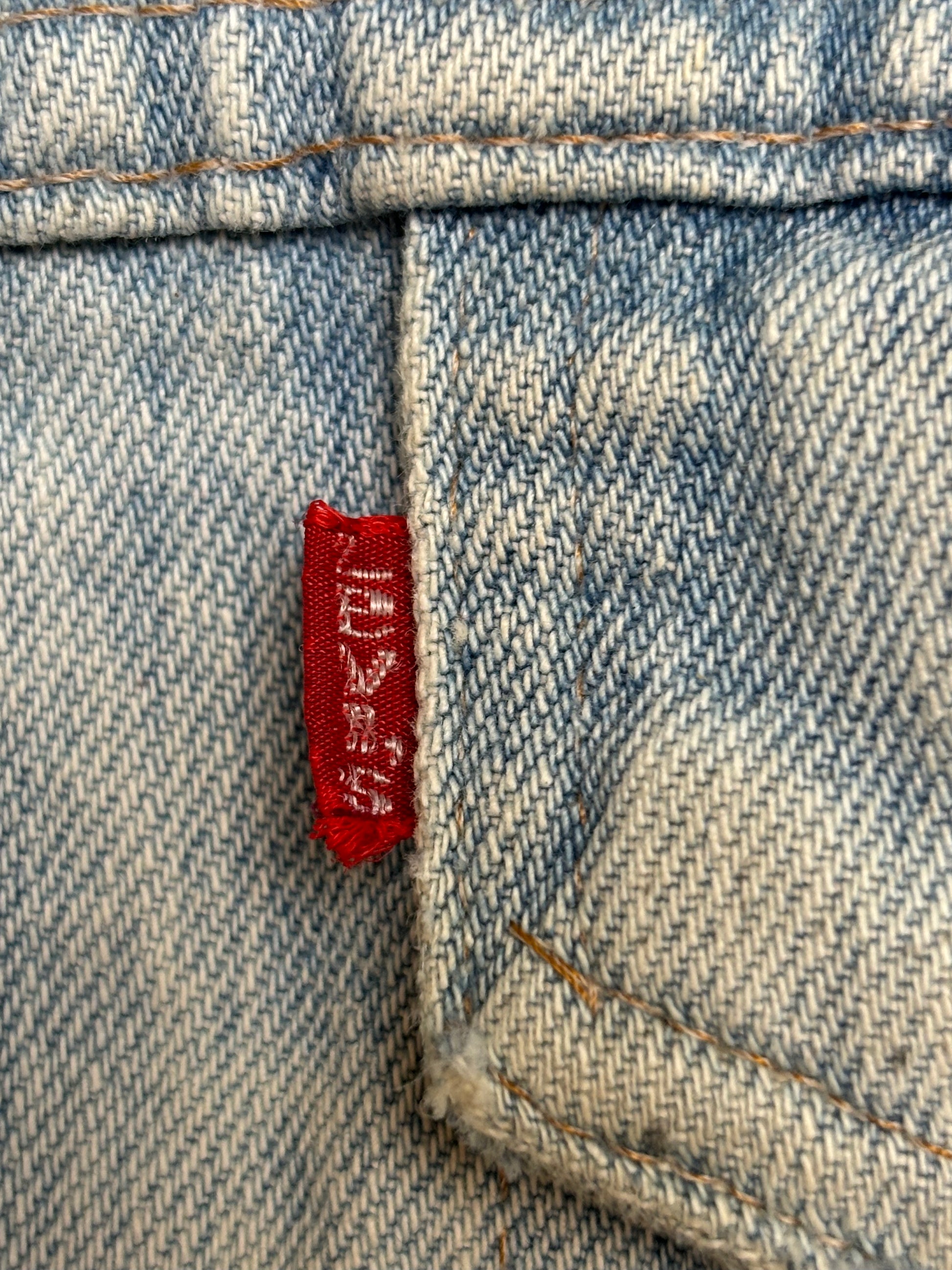 '80s Vintage Levis Light Blue Denim Sherpa Jkt - XL