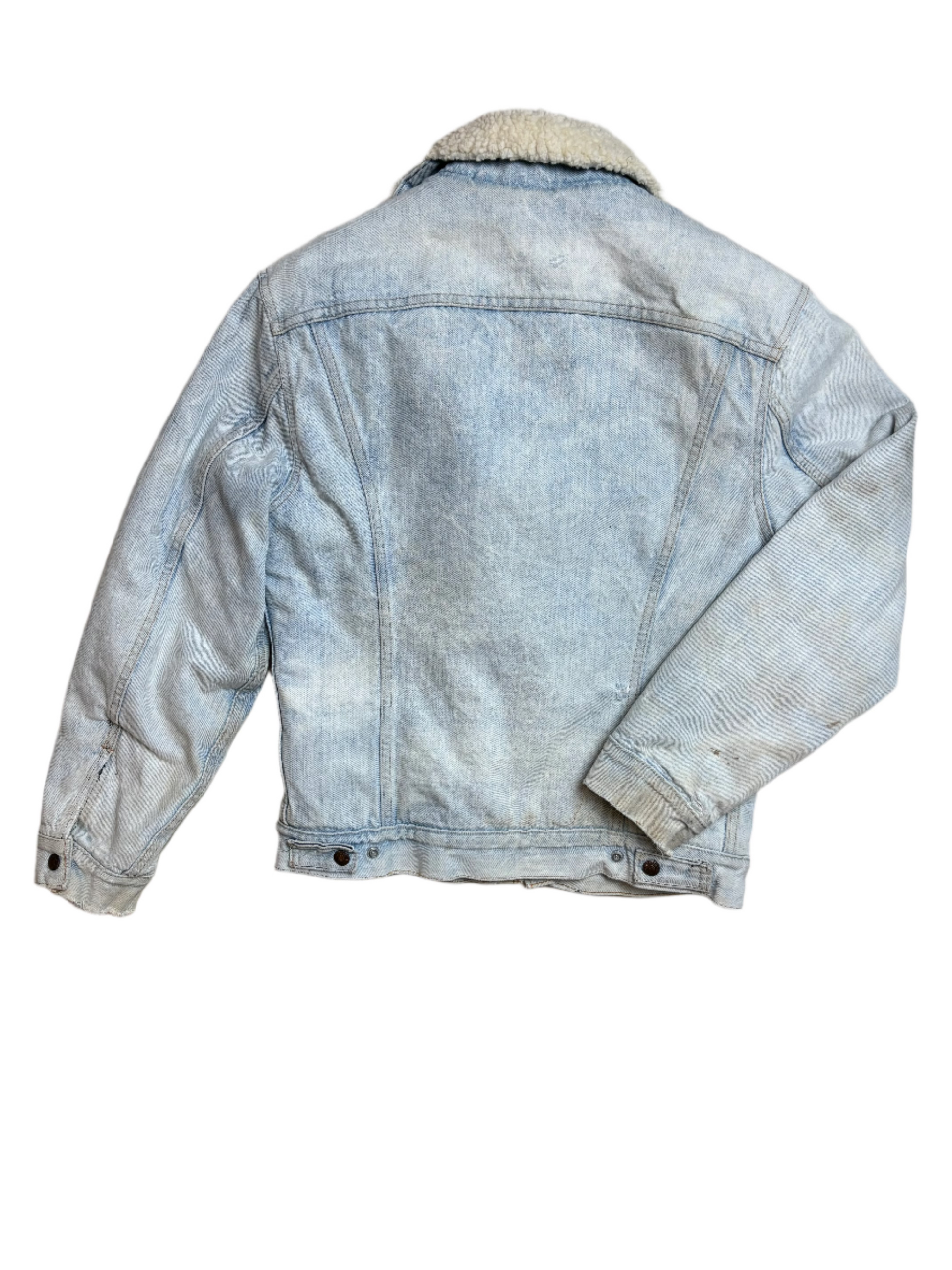 '80s Vintage Levis Light Blue Denim Sherpa Jkt - XL