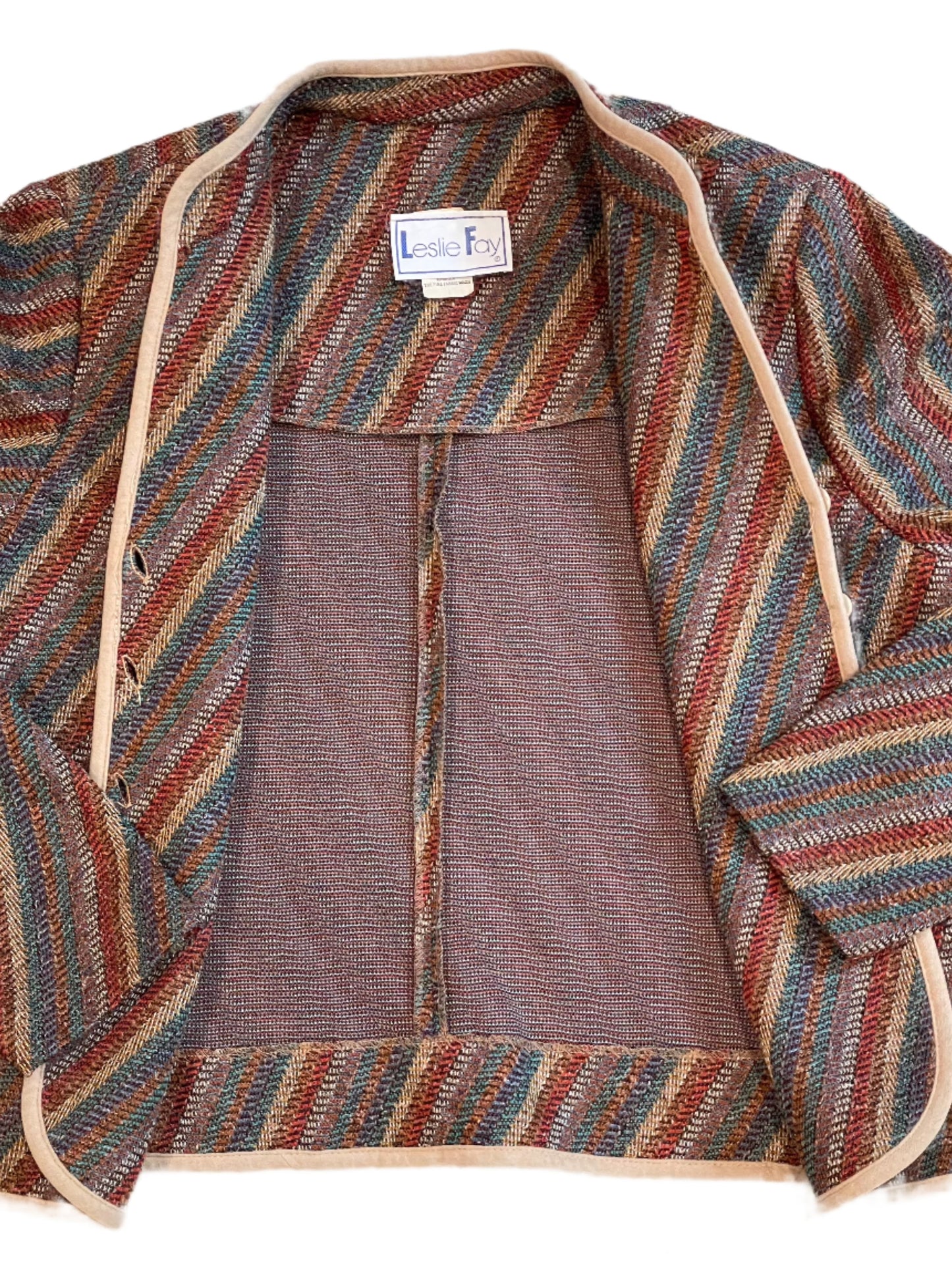 Leslie Fay Wool Striped Jacket