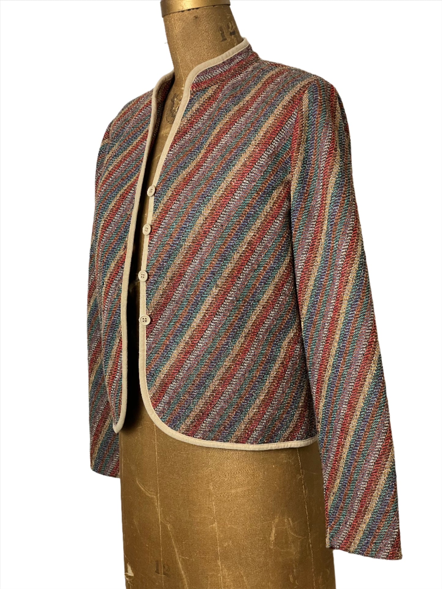 Leslie Fay Wool Striped Jacket