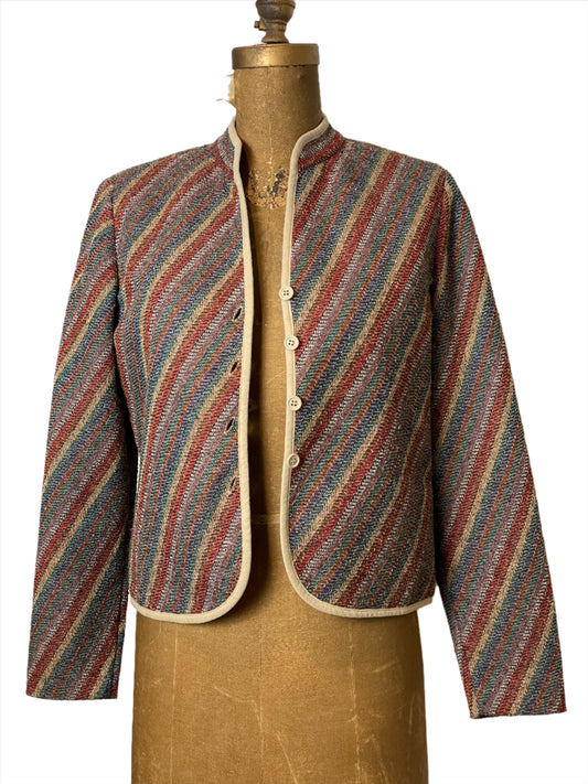 Leslie Fay Wool Striped Jacket