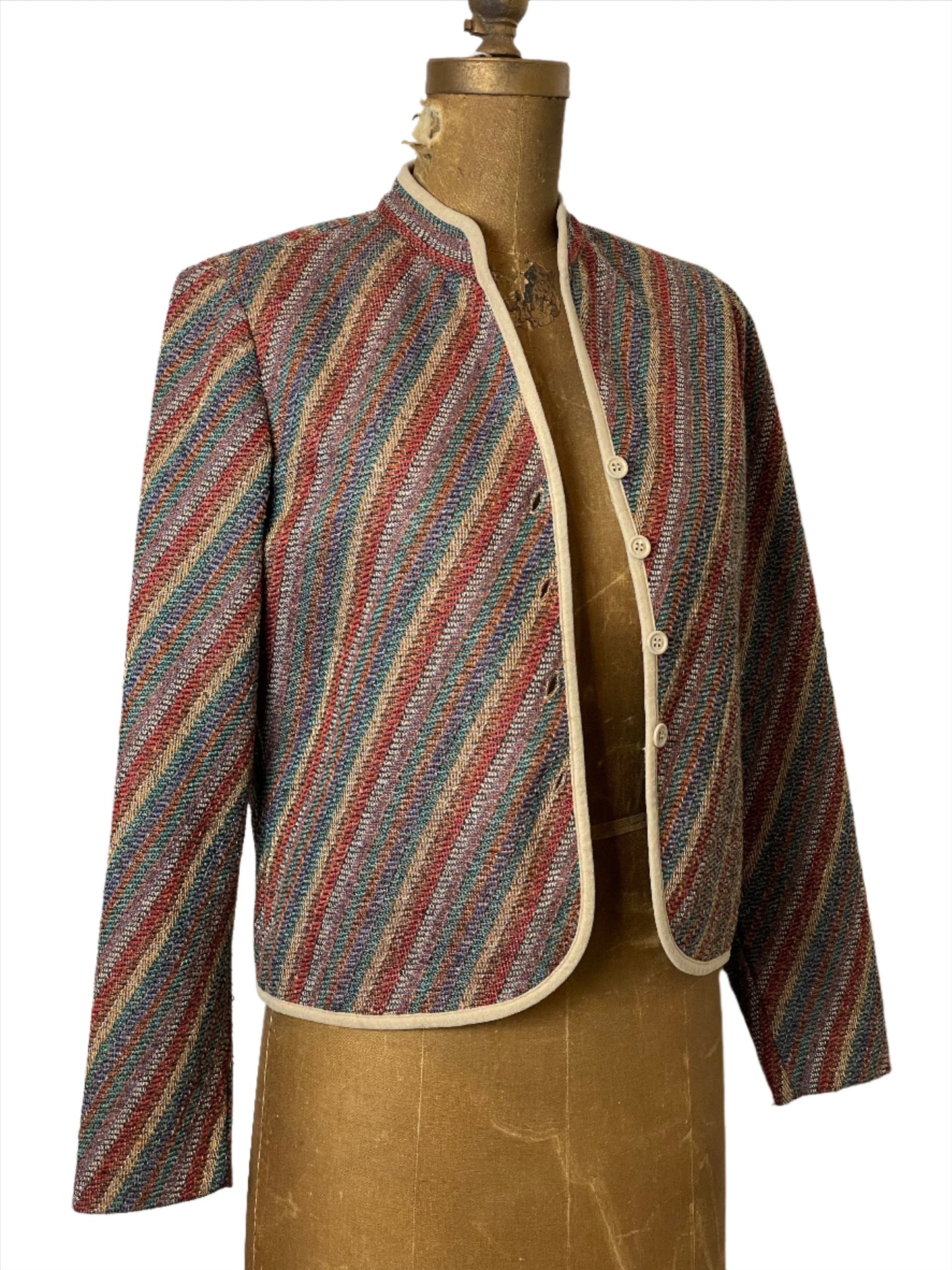 Leslie Fay Wool Striped Jacket