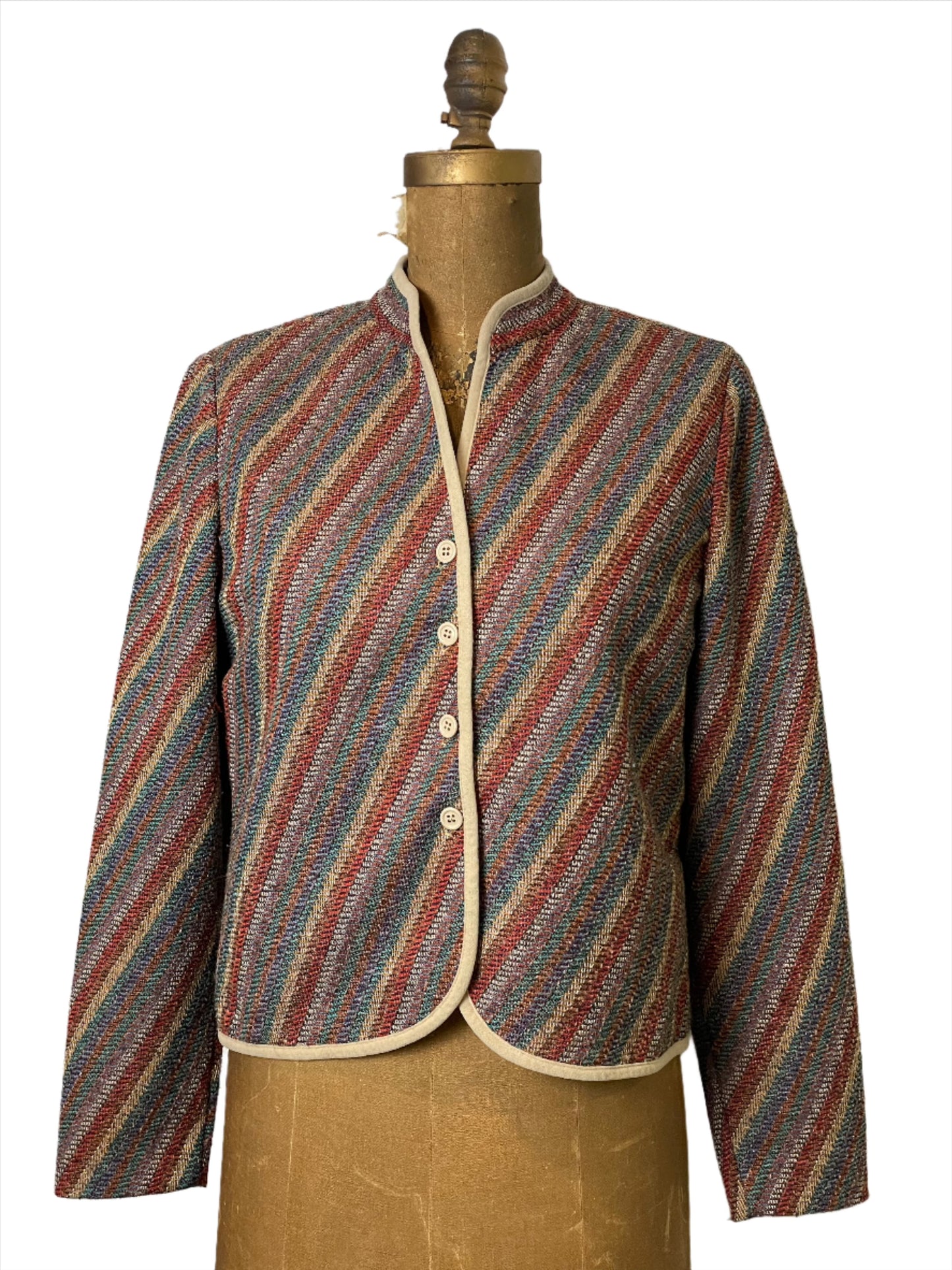 Leslie Fay Wool Striped Jacket