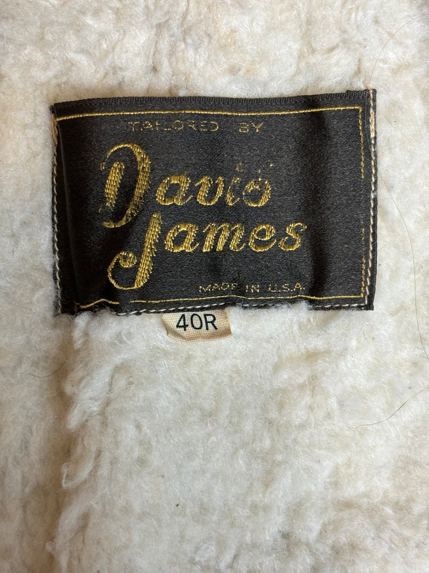 '70s Vintage David James Speckled Hide Sherpa Lined Vest - MED