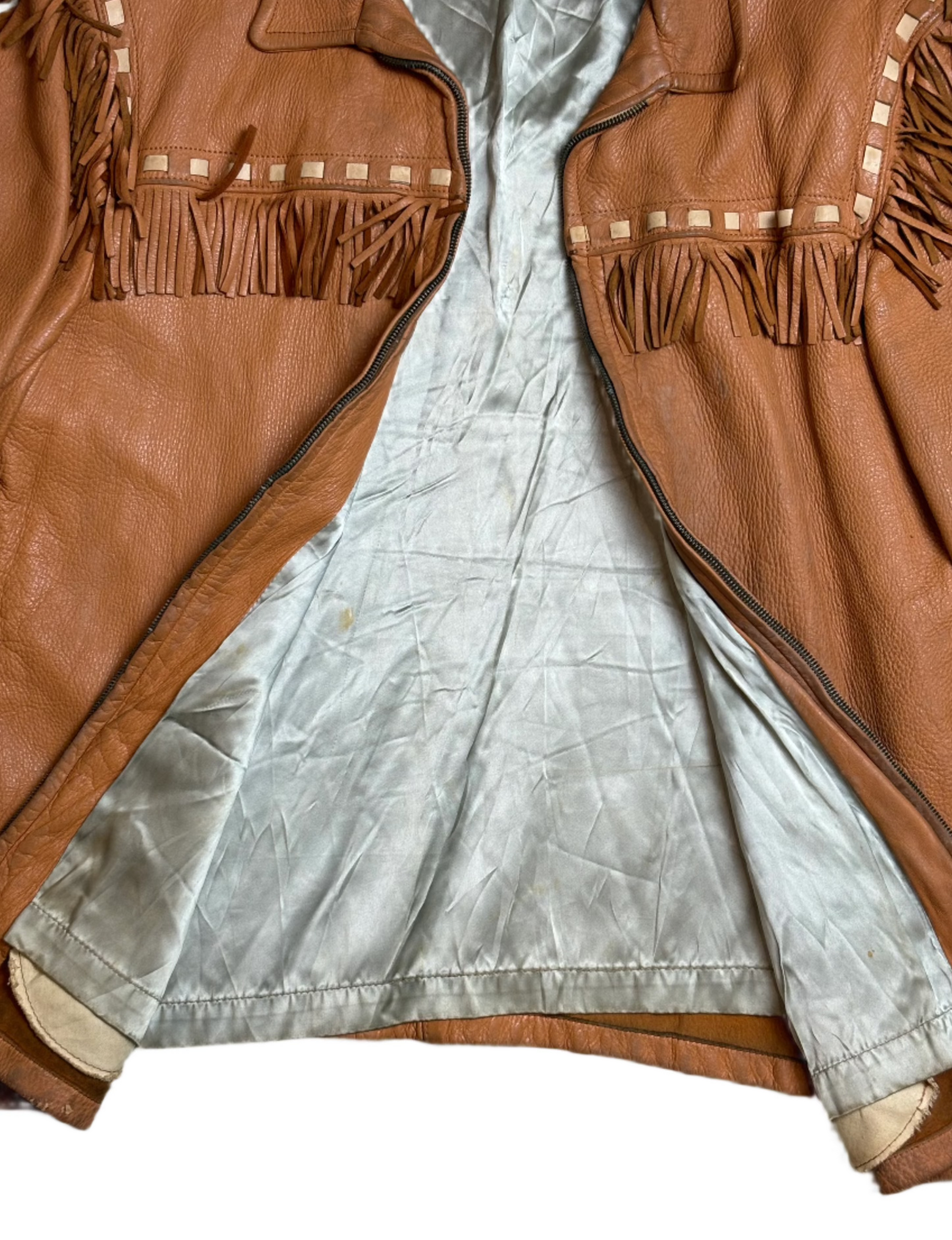 '50s Vintage Mid-Western Deer Skin Fringe Jkt Sz 42 - LRG