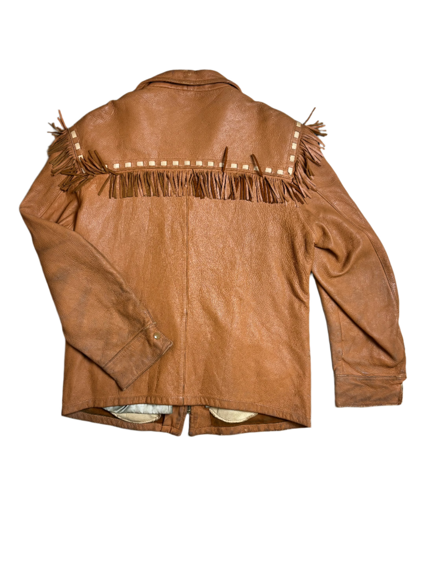 '50s Vintage Mid-Western Deer Skin Fringe Jkt Sz 42 - LRG