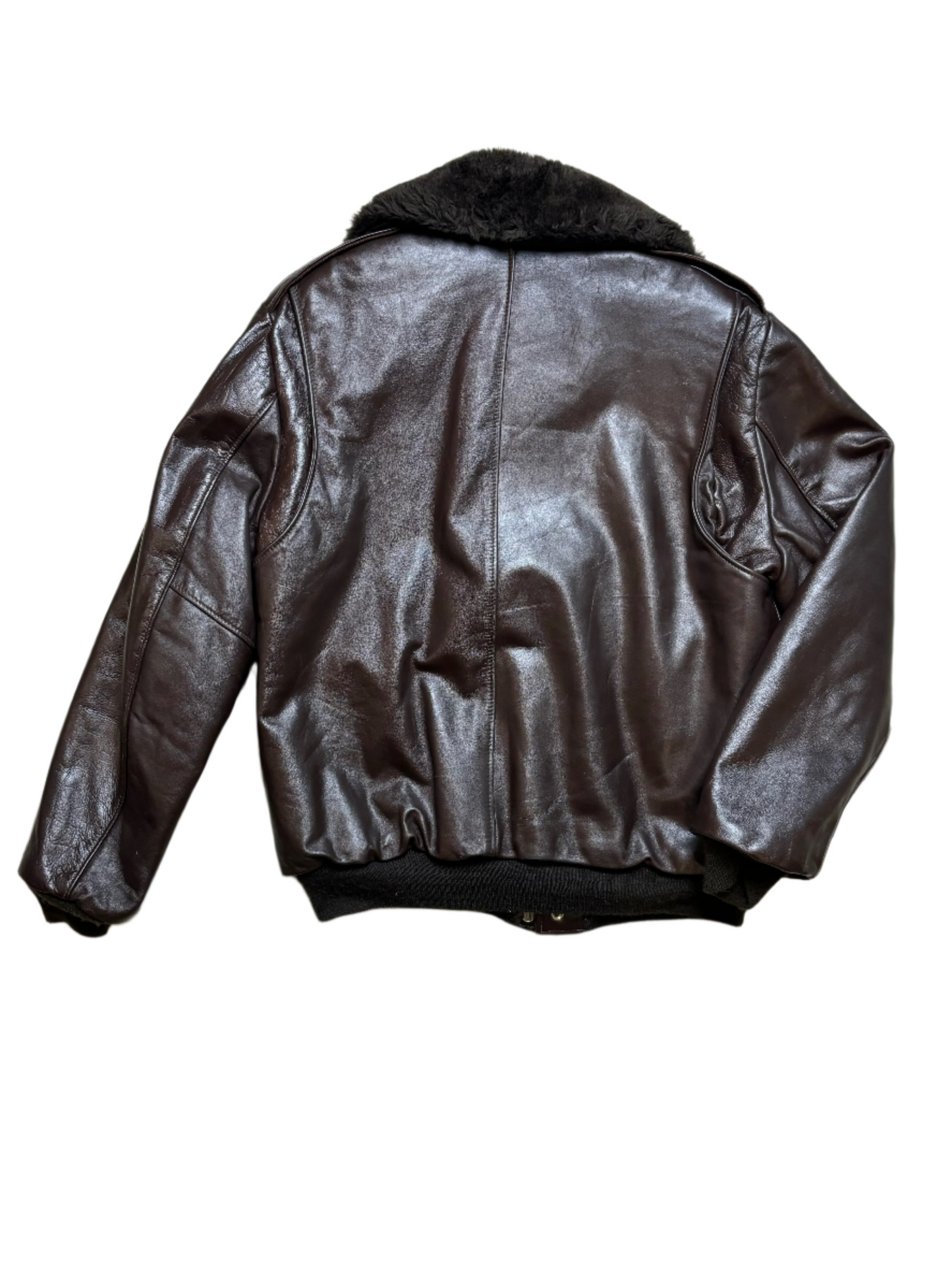 '70s Vintage Brwn Excelled Leather Flight Bomber Jkt - 2XL