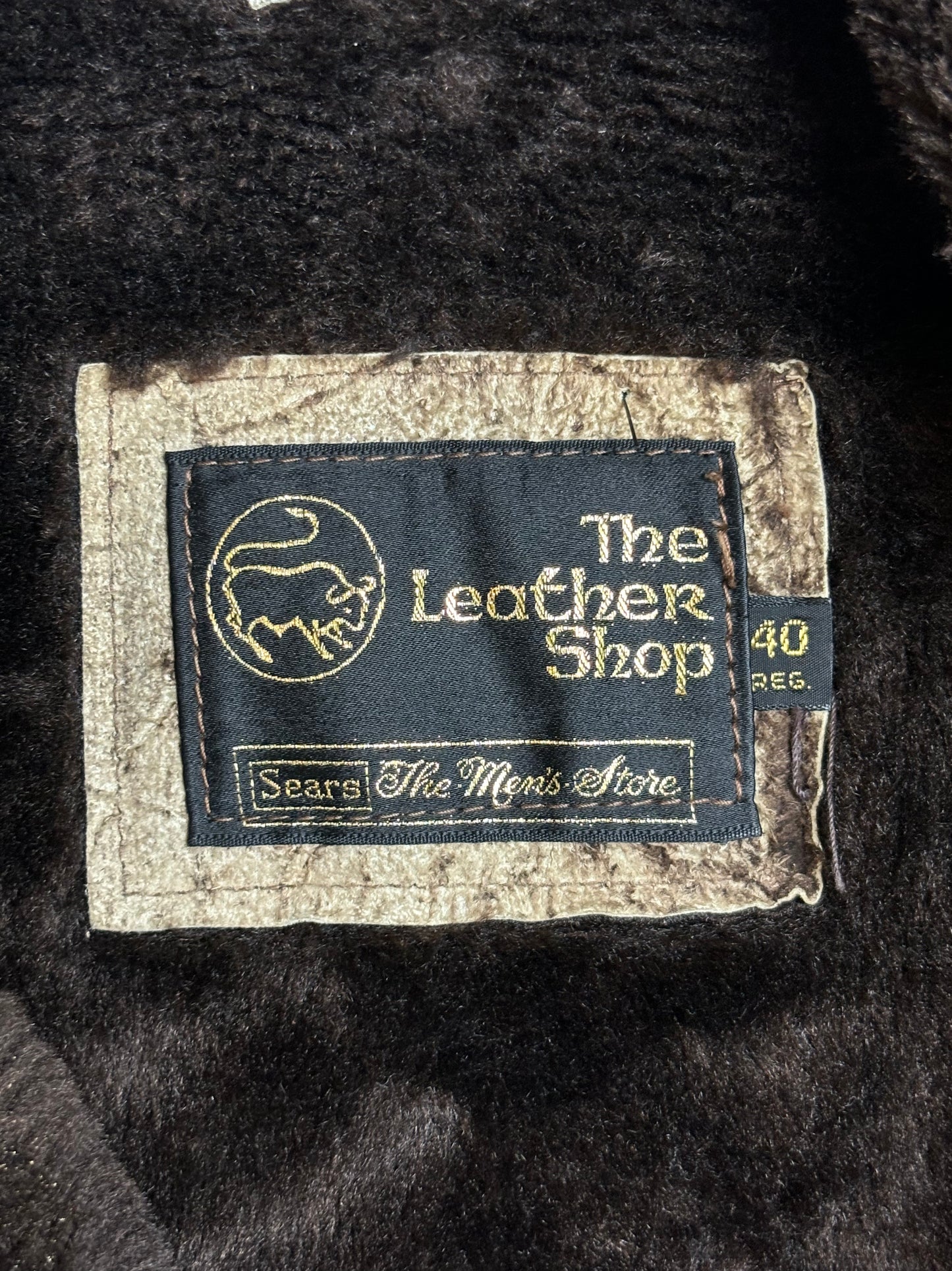 '60s/70s Vintage Leather Shop Drk Brwn Sherpa Penny Lane Jkt - XL