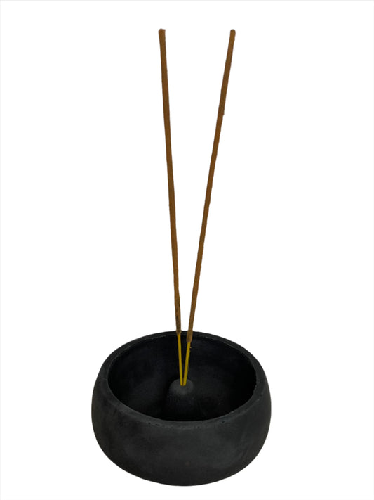 Clay Incense Holder - Coal