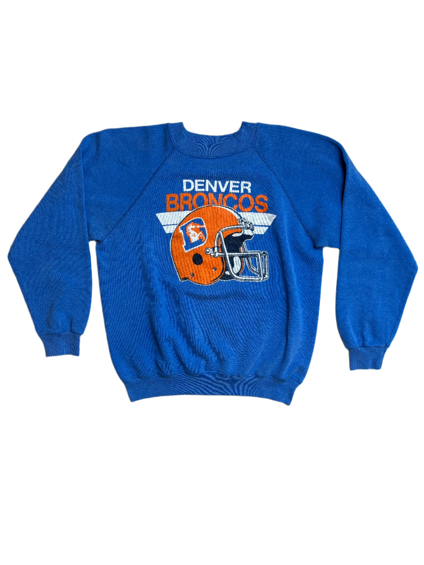 '80s Vintage Denver Broncos Blue Sweatshirt - MED