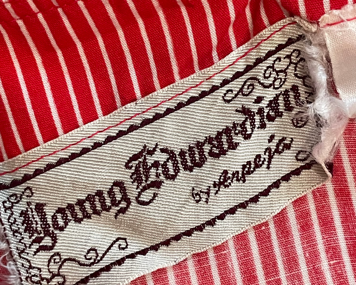 '70s Vintage Young Edwardian Red/White Pinstriped Jumpsuit - SM