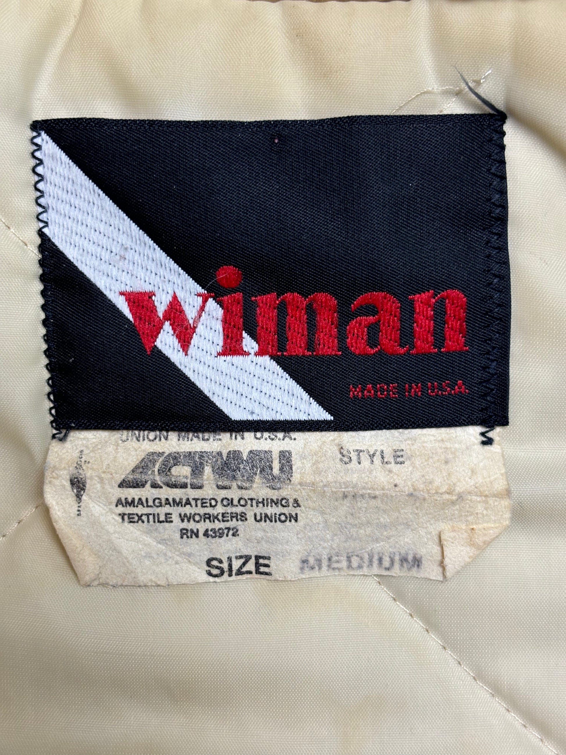 '70s Vintage Wiman Iowa State Brwn Jkt w Fur Collar - XL