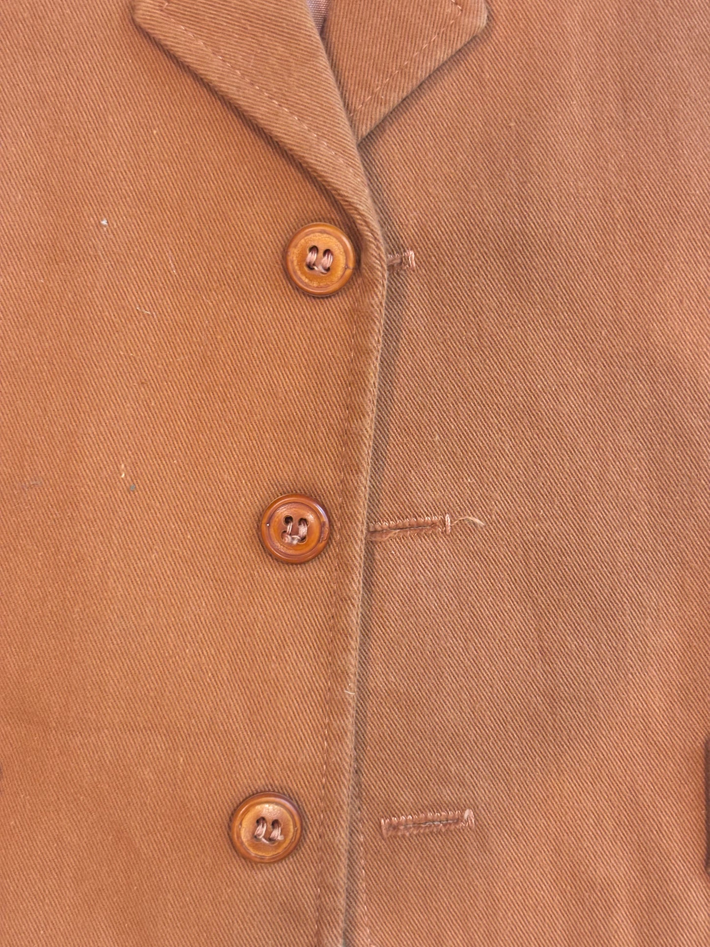 Vintage Child's Burnt Orange Cotton Vest 3-4Y