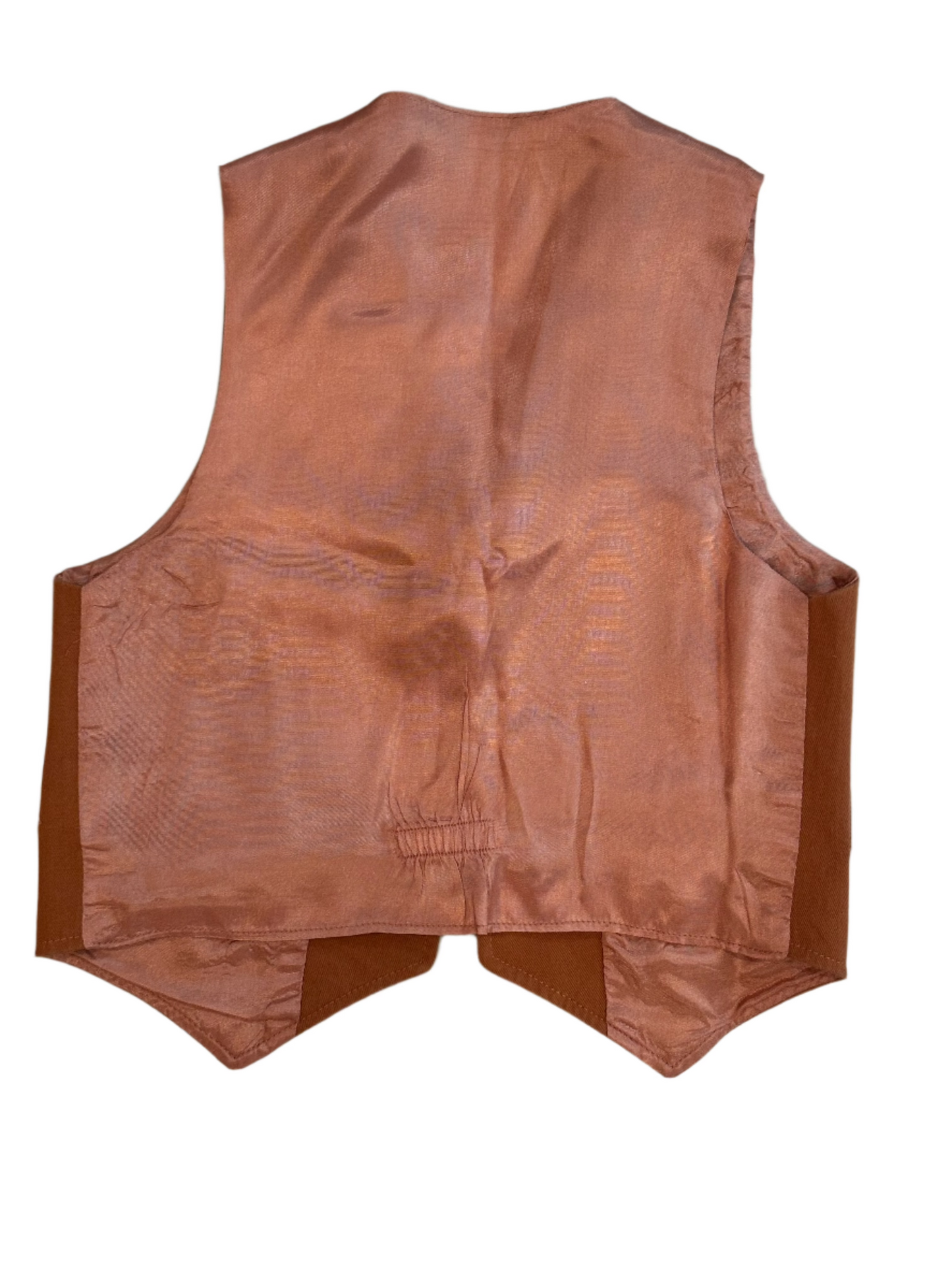 Vintage Child's Burnt Orange Cotton Vest 3-4Y