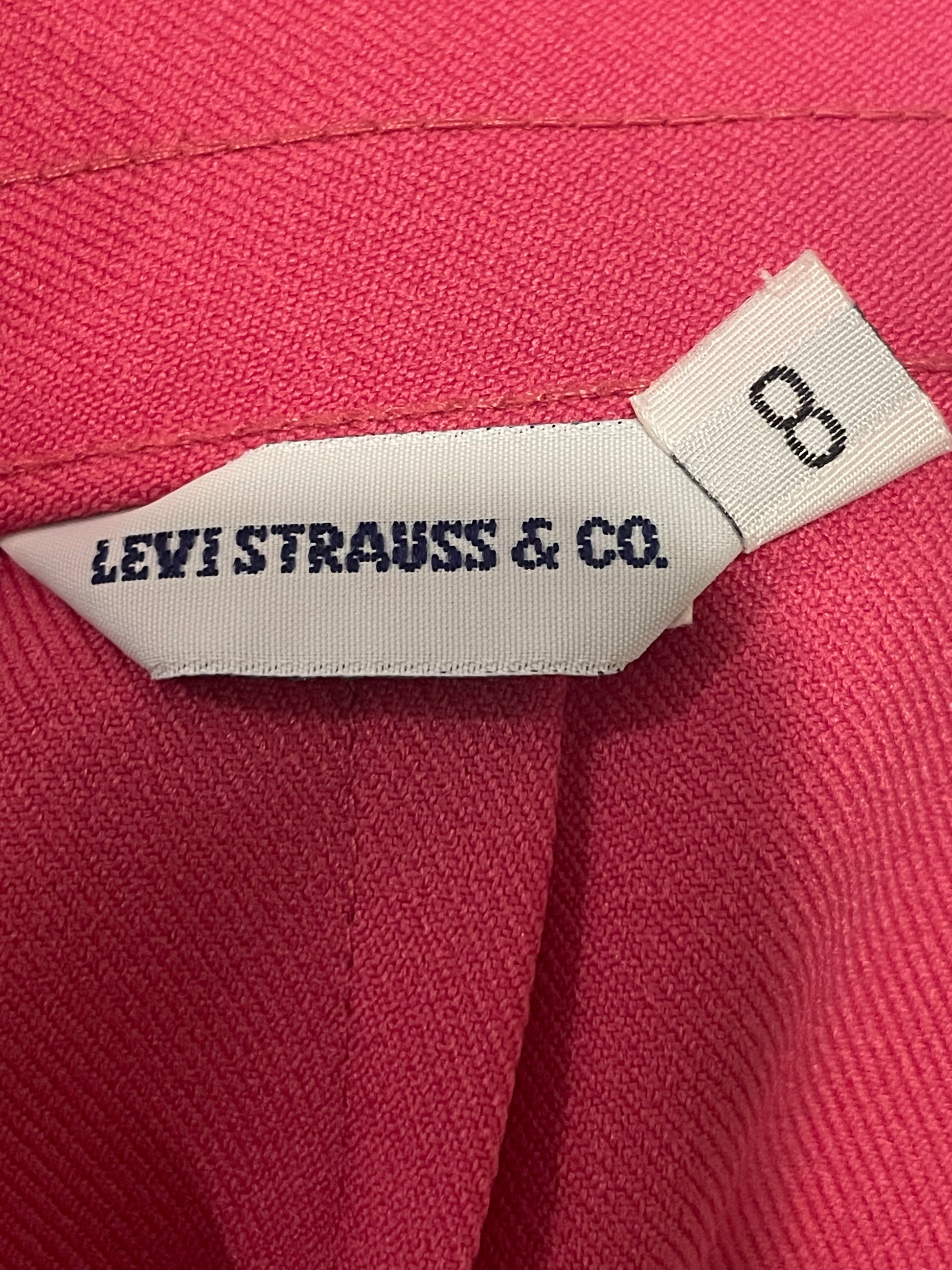 '70s Vintage Levis Fuchsia Polyester Pants 24x31.5