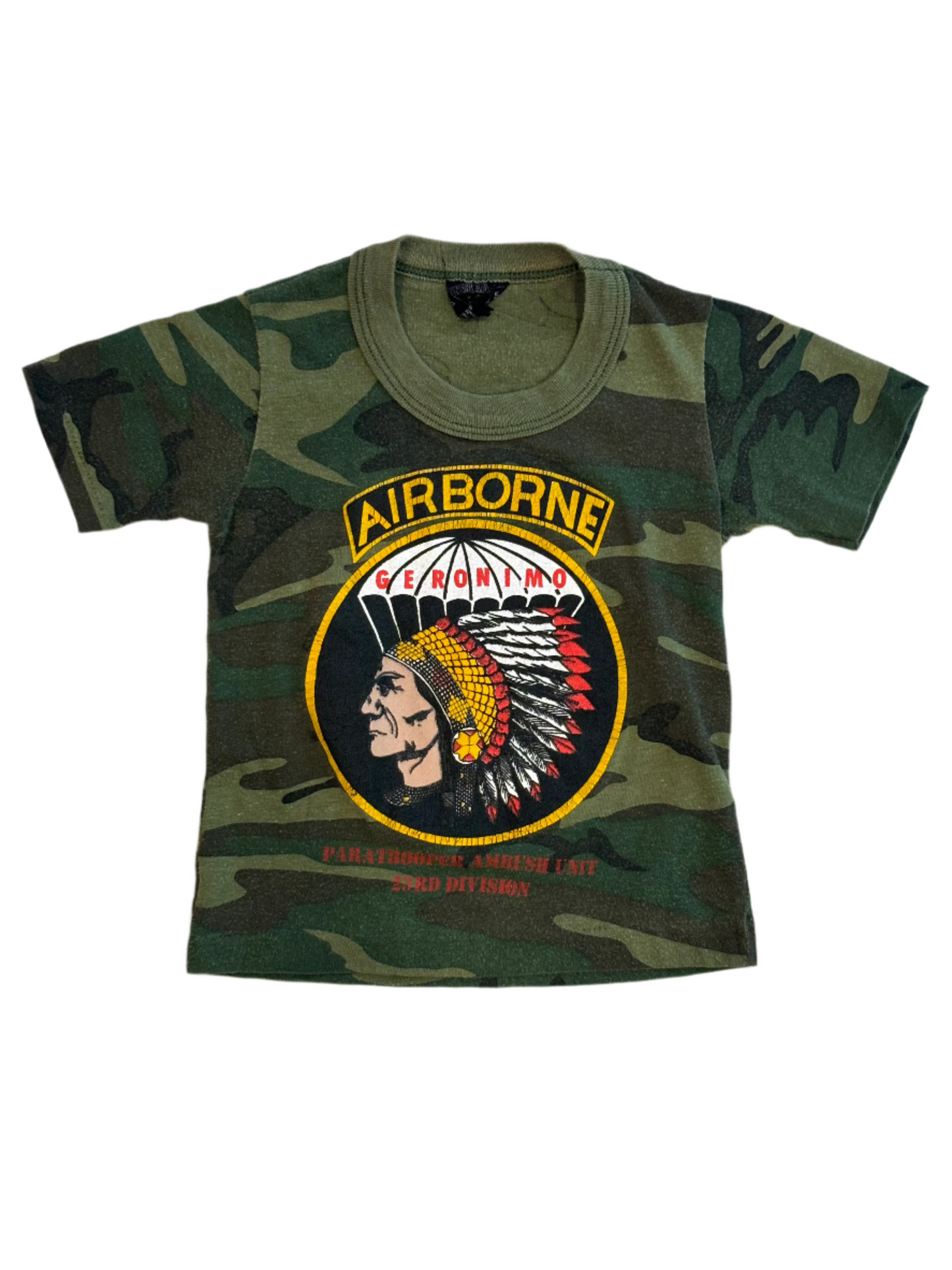 1980's Vintage Child's Camo Paratroopers T-Shirt 5-6M