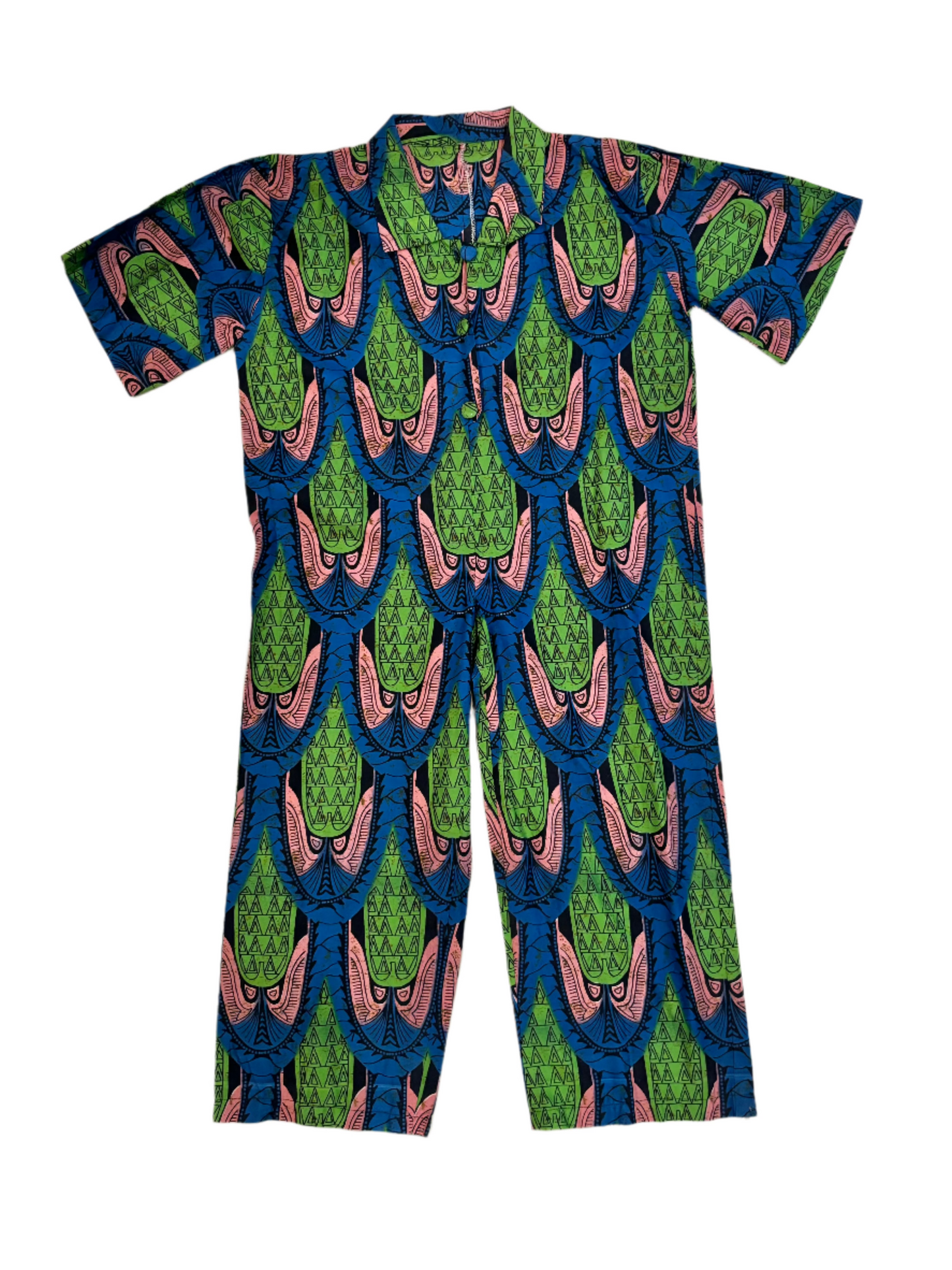 Vintage Child's Ikat Jumpsuit 14-16Y