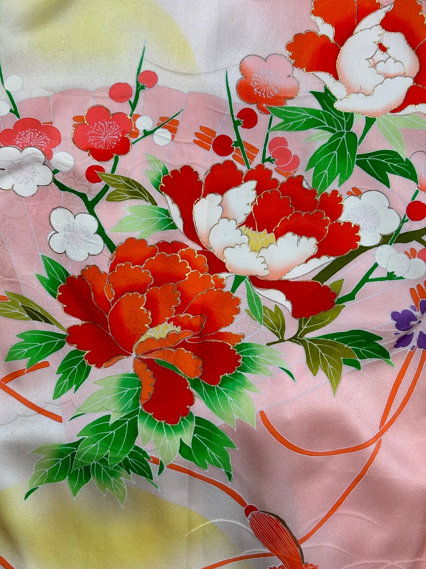 Vintage Child's Japanese Ombre Silk Kimono 8-10Y