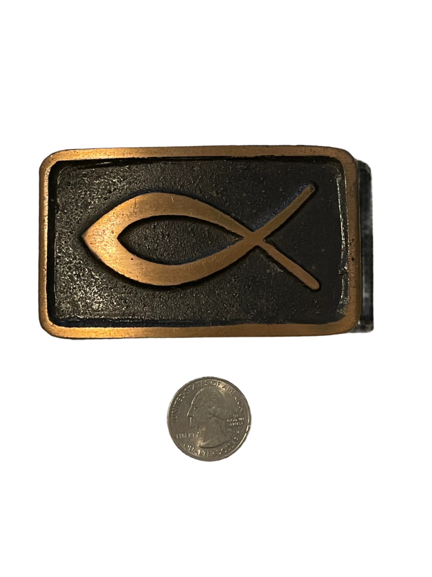 '77 Vintage Brass Jesus Fish Belt Buckle