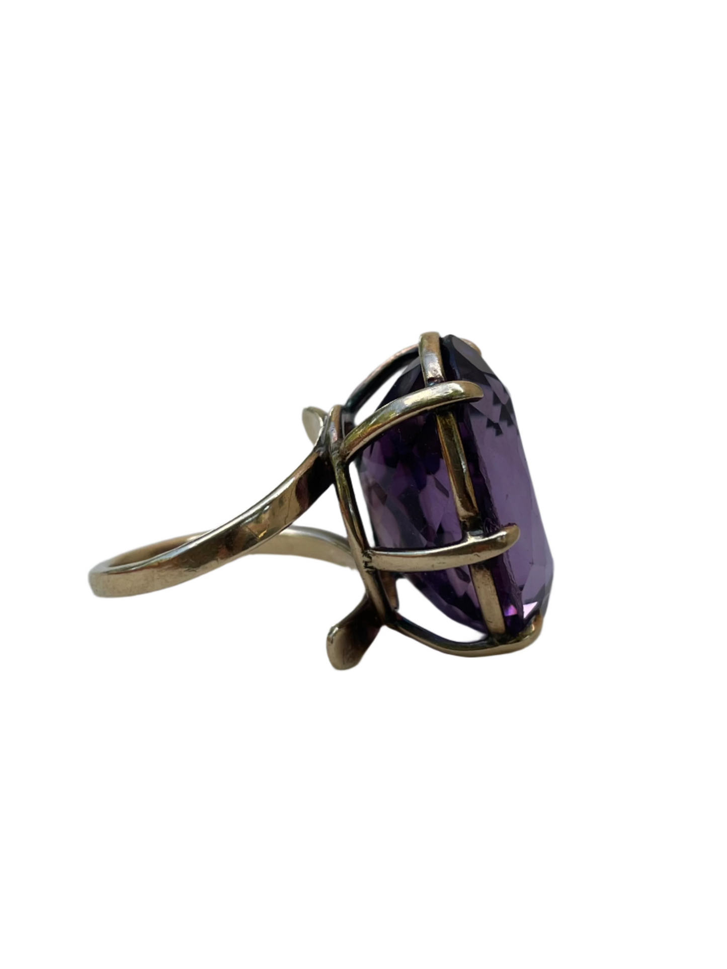 21 ct Amethyst/Gold Ring Sz 6 3/4