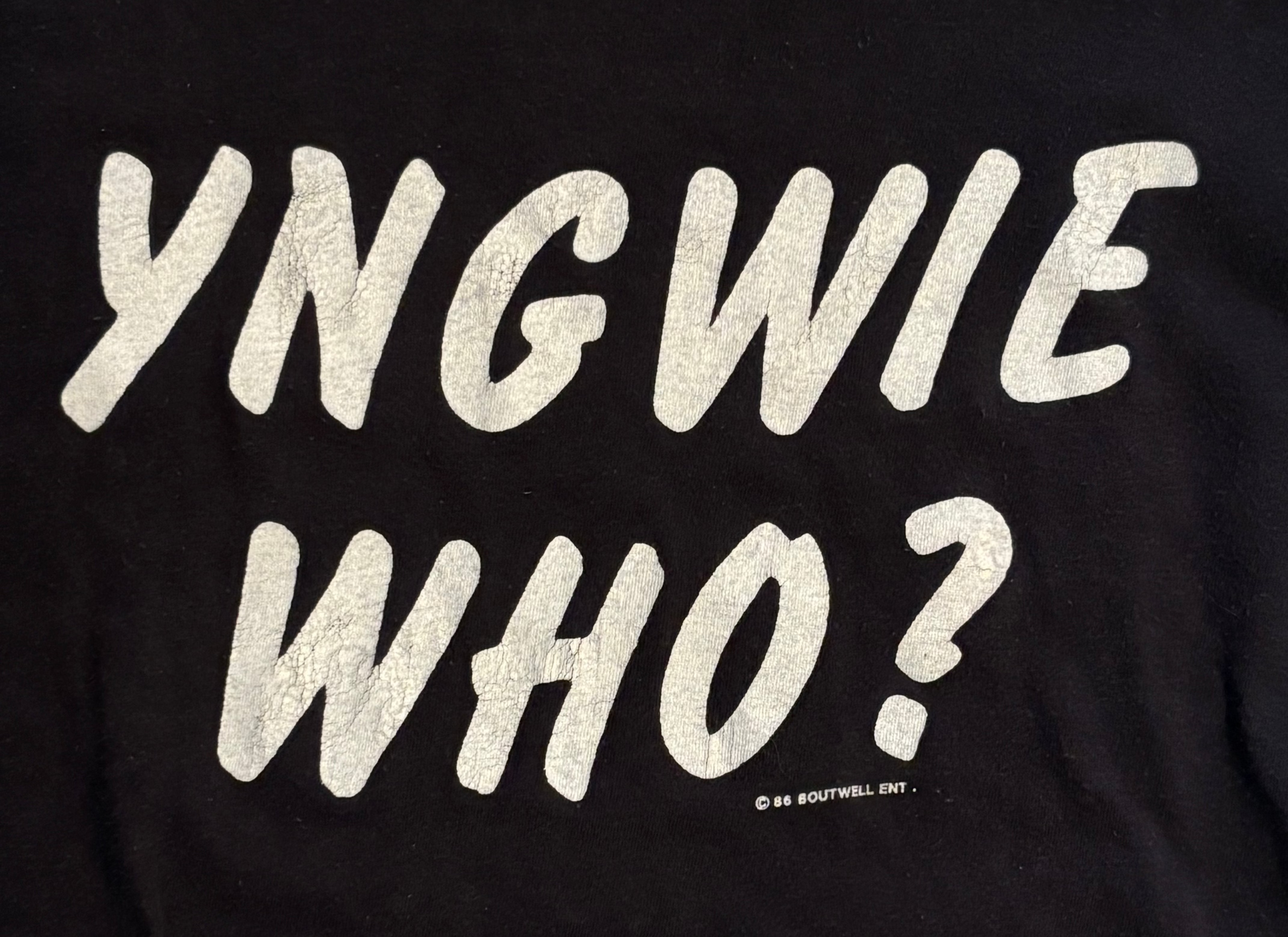 '86 Vintage Yngwie Who? Blk T-Shirt - SML