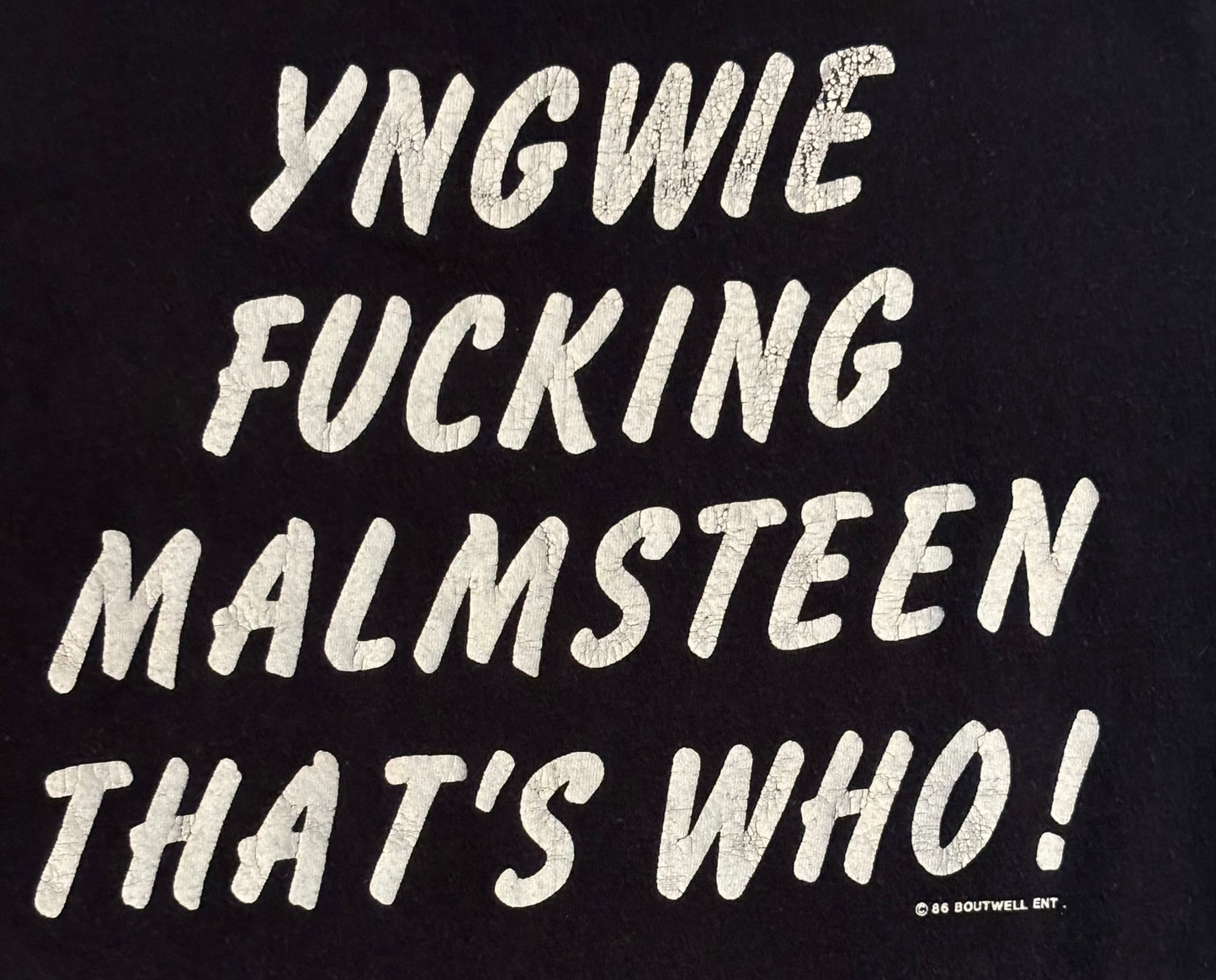 '86 Vintage Yngwie Who? Blk T-Shirt - SML