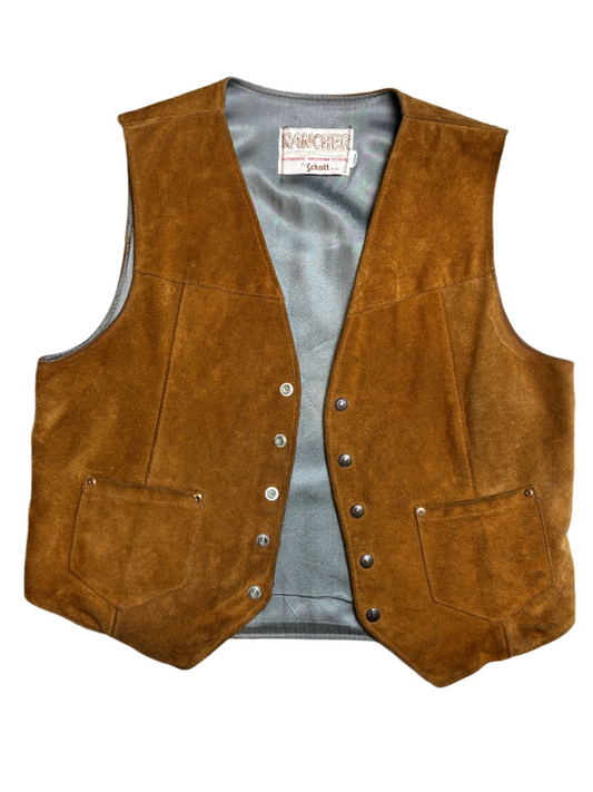 '80s Vintage Rancher Schott Brwn Suede Vest - LRG